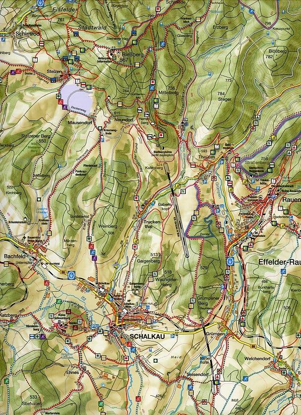 Naturpark Thüringer Wald 17. Schaumberger Land und Bleßberg 1 : 30 000 Wanderkarte