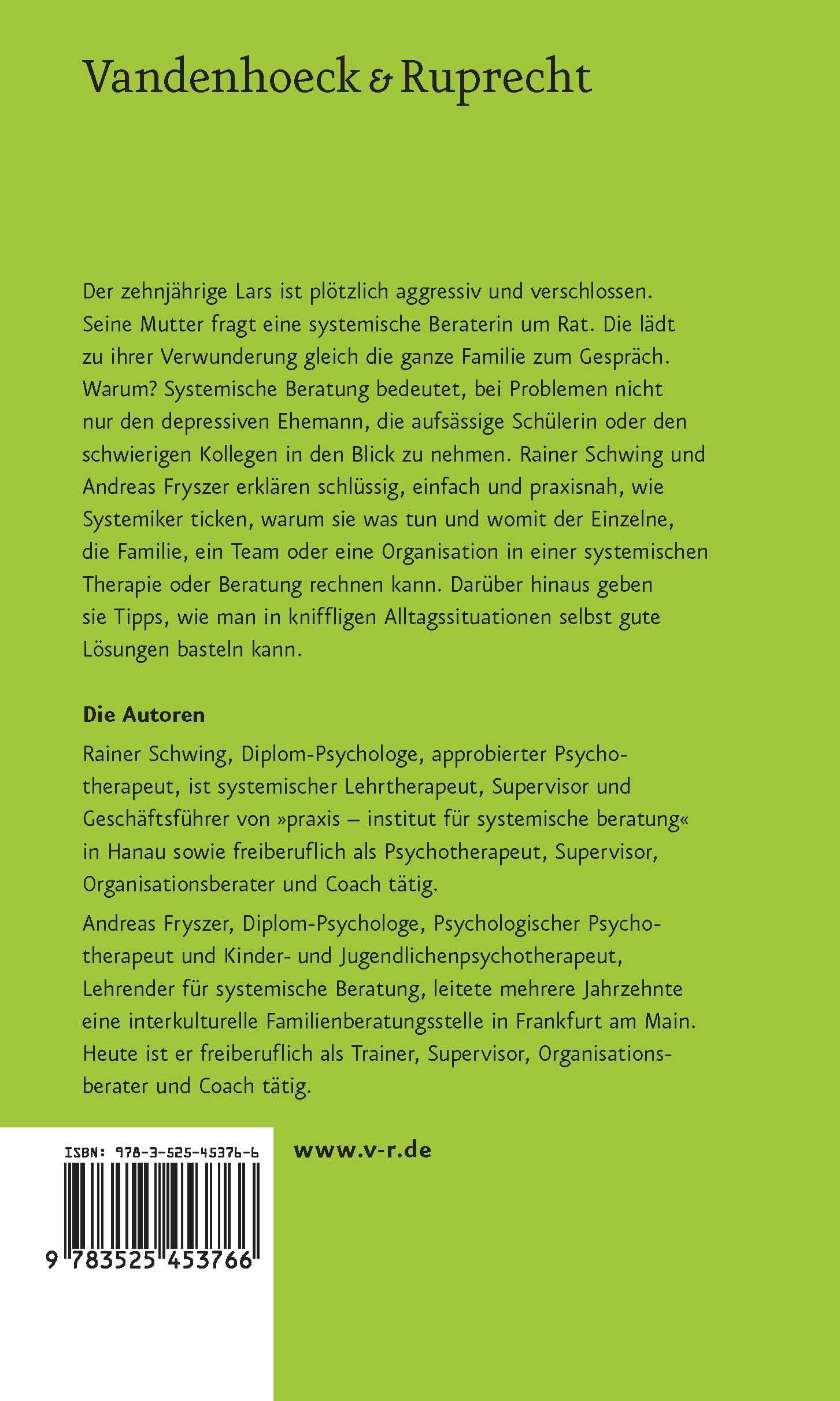 Systemische Beratung und Familientherapie - kurz, bündig, alltagstauglich