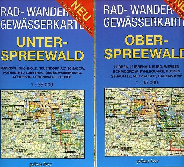 Spreewald 1 : 35 000 Rad-, Wander- und Gewässerkarten-Set