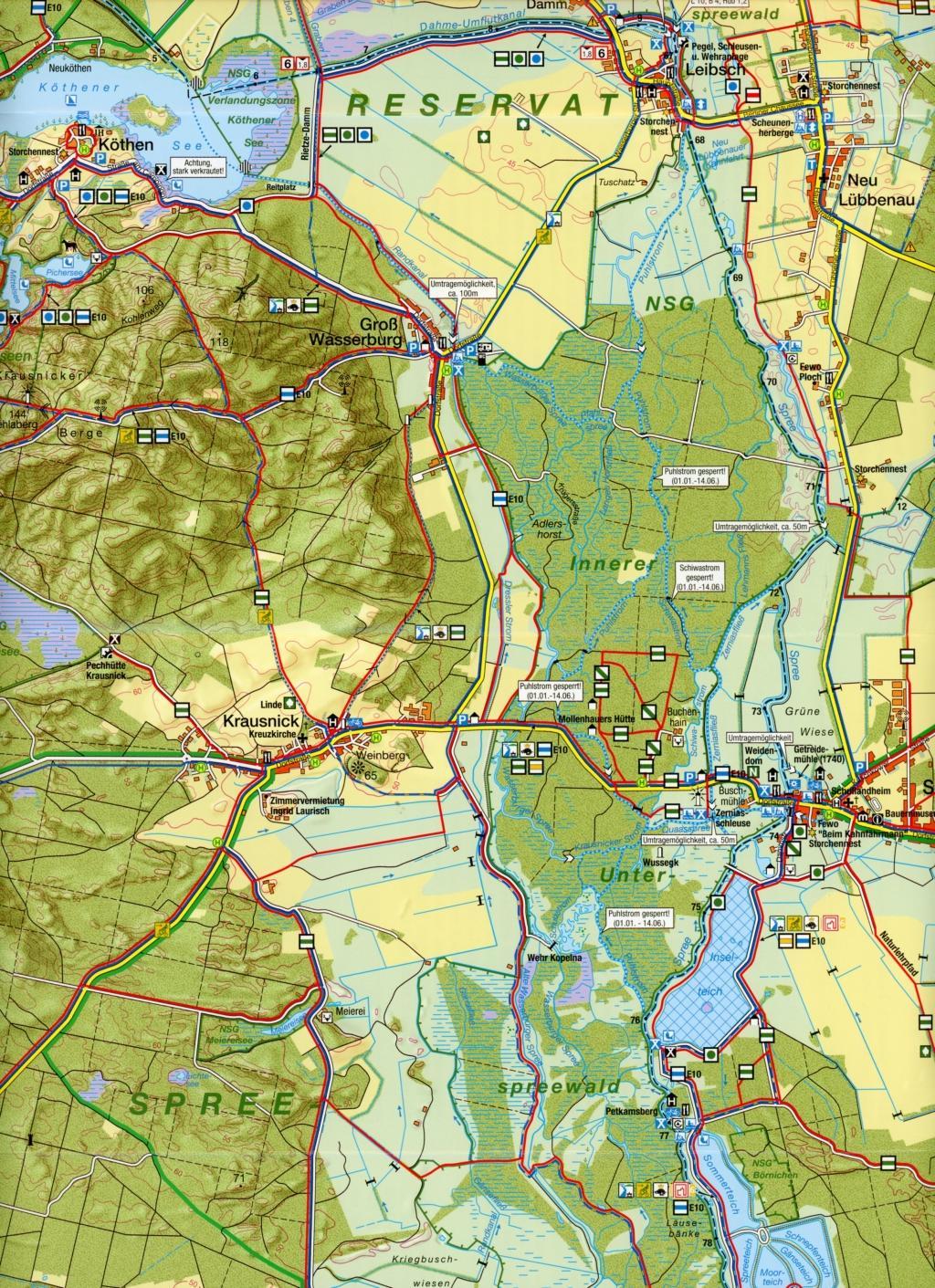 Spreewald 1 : 35 000 Rad-, Wander- und Gewässerkarten-Set