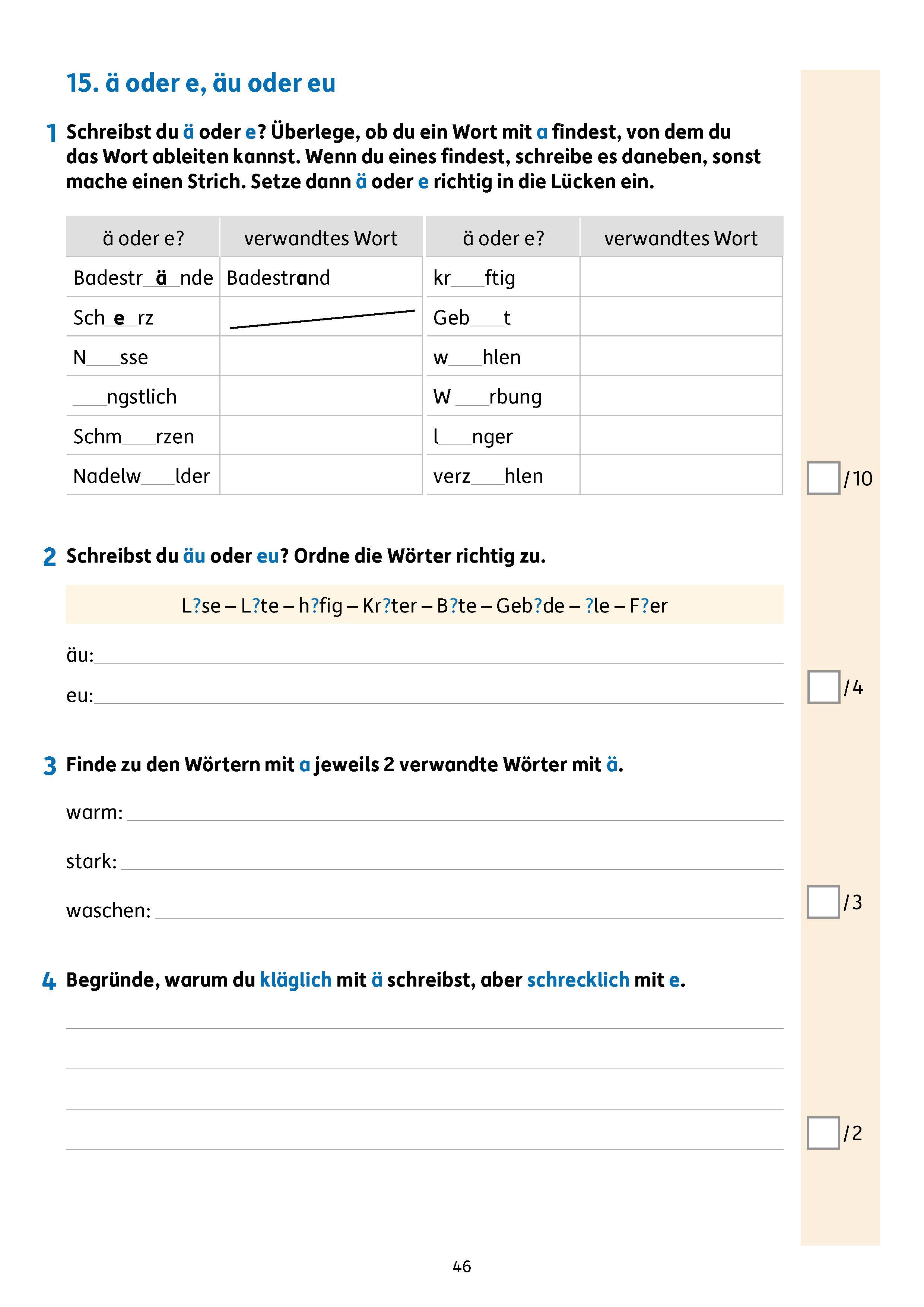 Tests in Deutsch - Lernzielkontrollen 4. Klasse