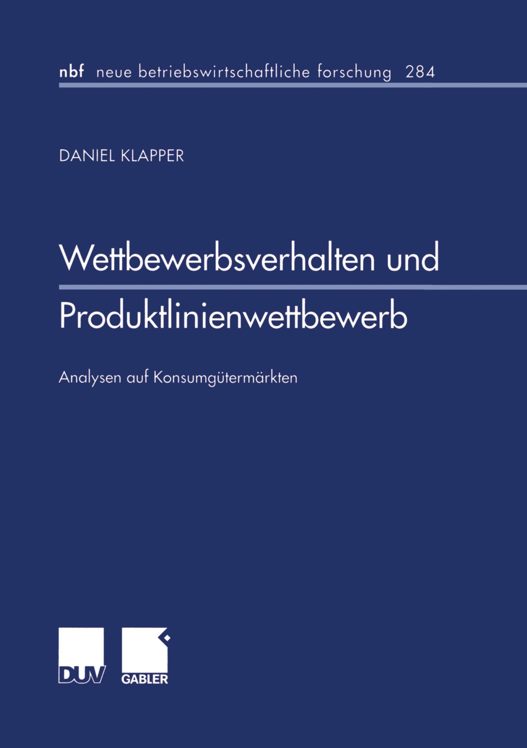 Wettbewerbsverhalten und Produktlinienwettbewerb