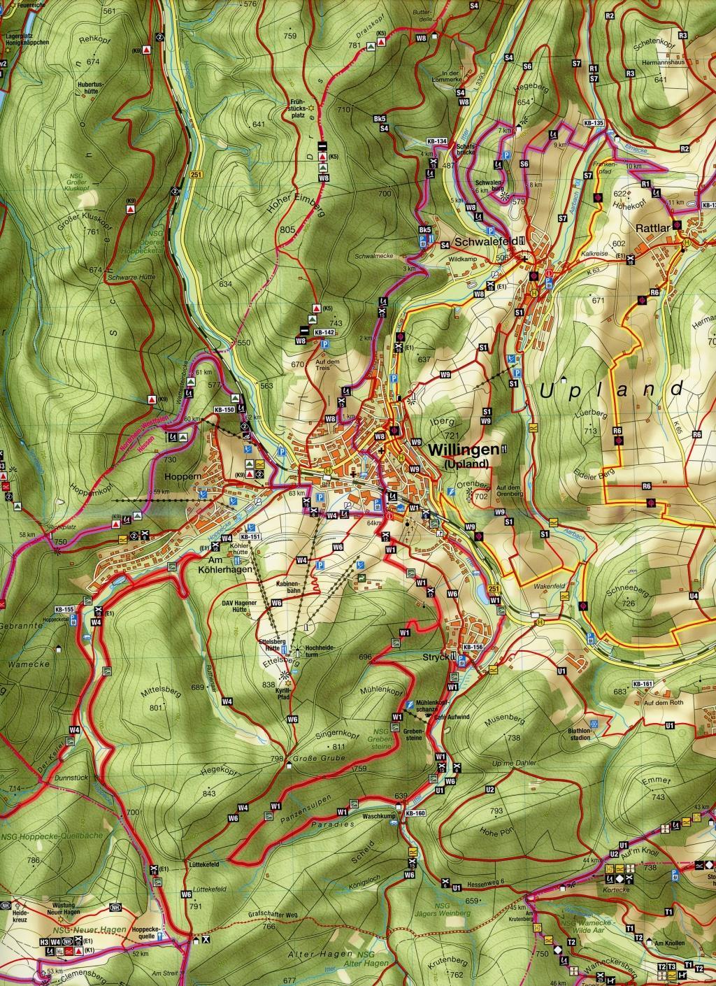 Willingen Wanderkarte 1 : 28 000