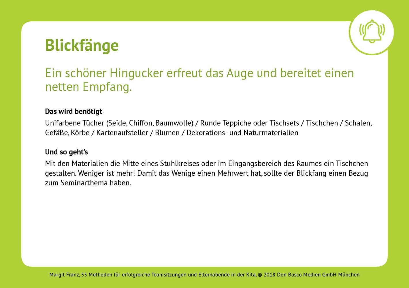 55 Methoden für erfolgreiche Teamsitzungen und Elternabende in der Kita