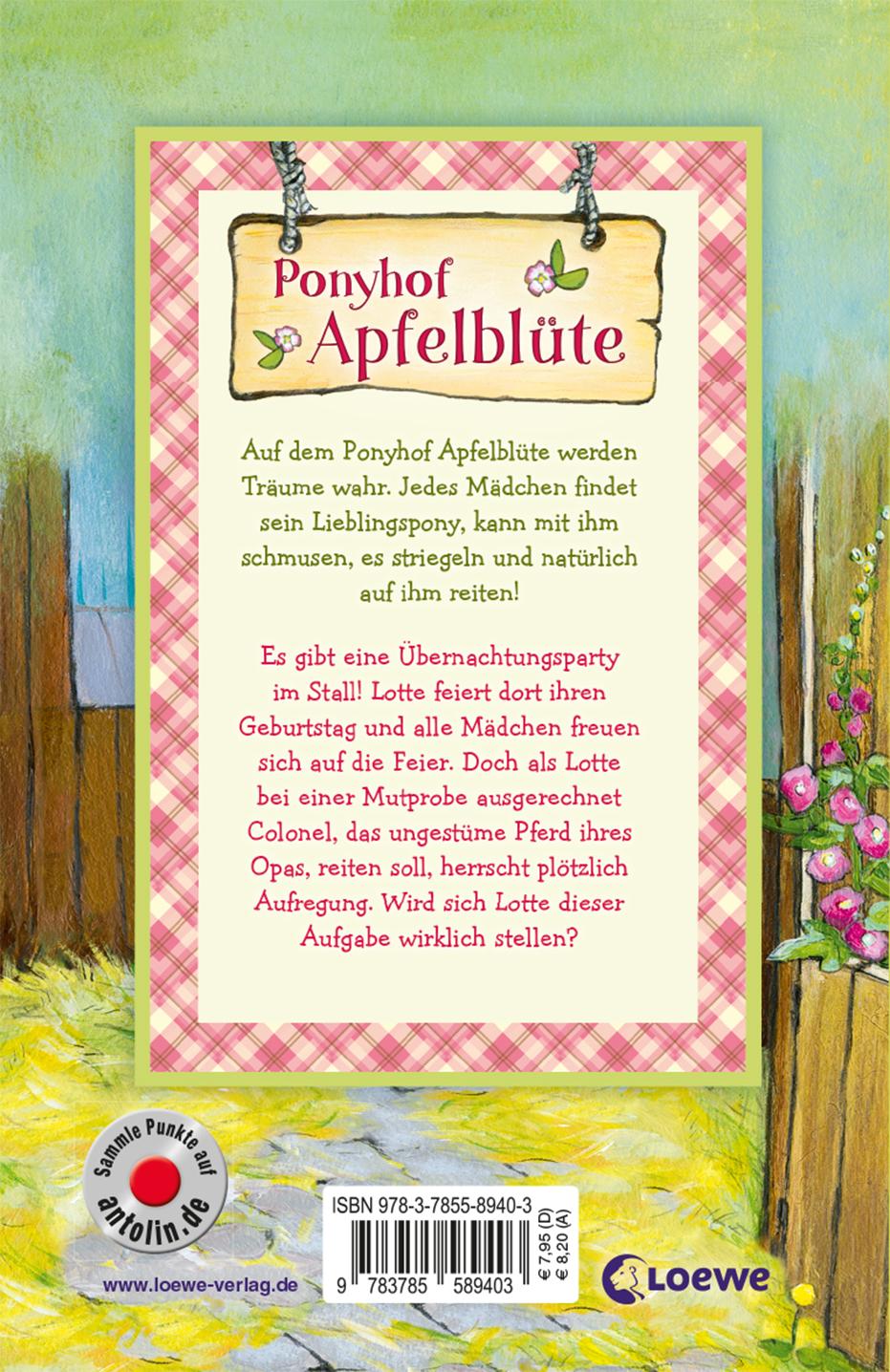 Ponyhof Apfelblüte 12 - Lotte und die Übernachtungsparty