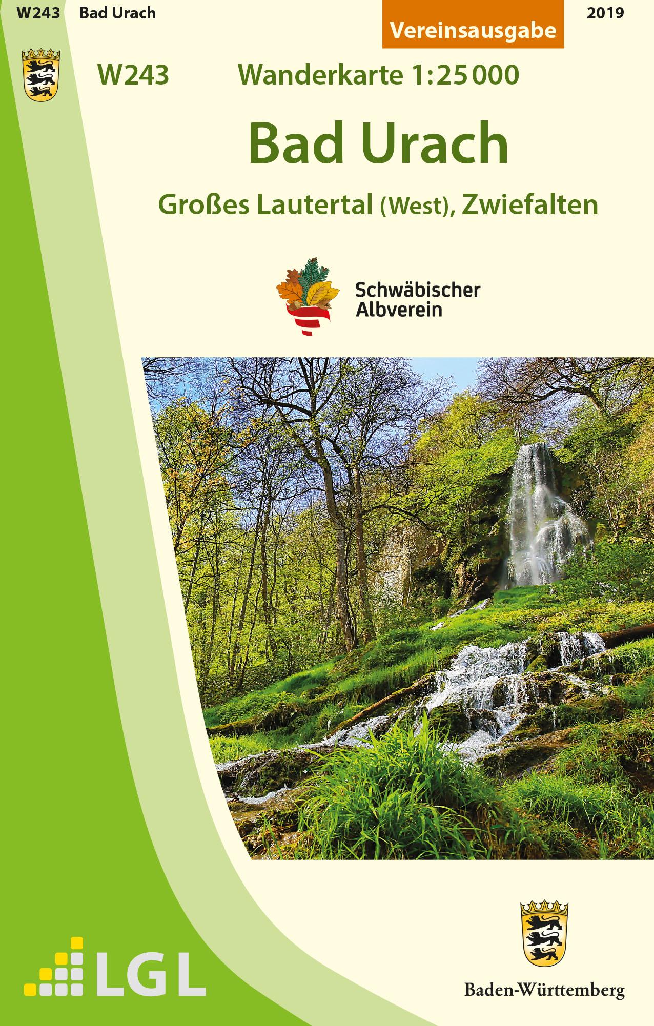 Bad Urach - Großes Lautertal (West), Zwiefalten Wanderkarte 1:25000