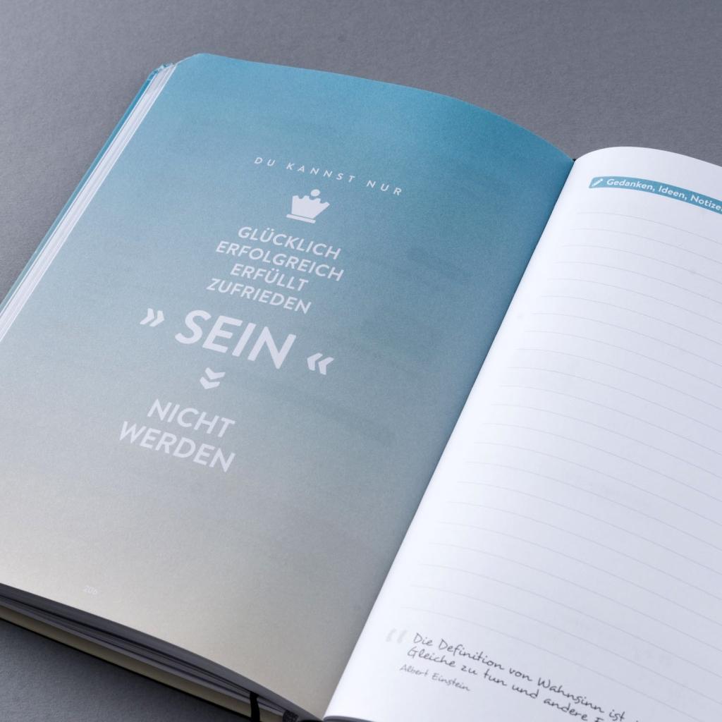 DRANBLEIBEN Erfolgsjournal, Serious Blue