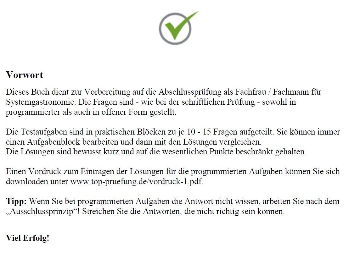 Top-Prüfung Fachmann / Fachfrau für Systemgastronomie - 370 Aufgaben für die Abschlussprüfung