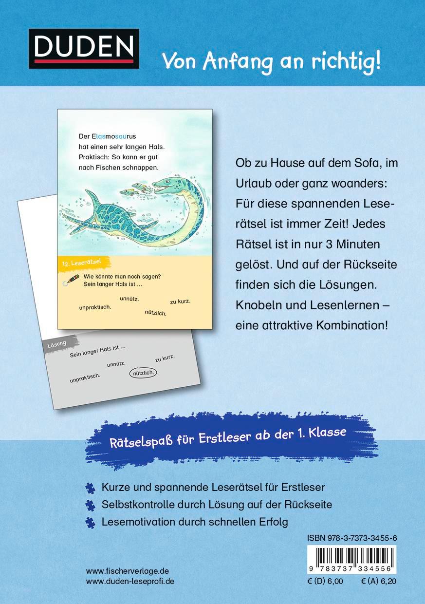 Duden Leseprofi - 3-Minuten-Leserätsel für Erstleser: Vorsicht, Dinos!