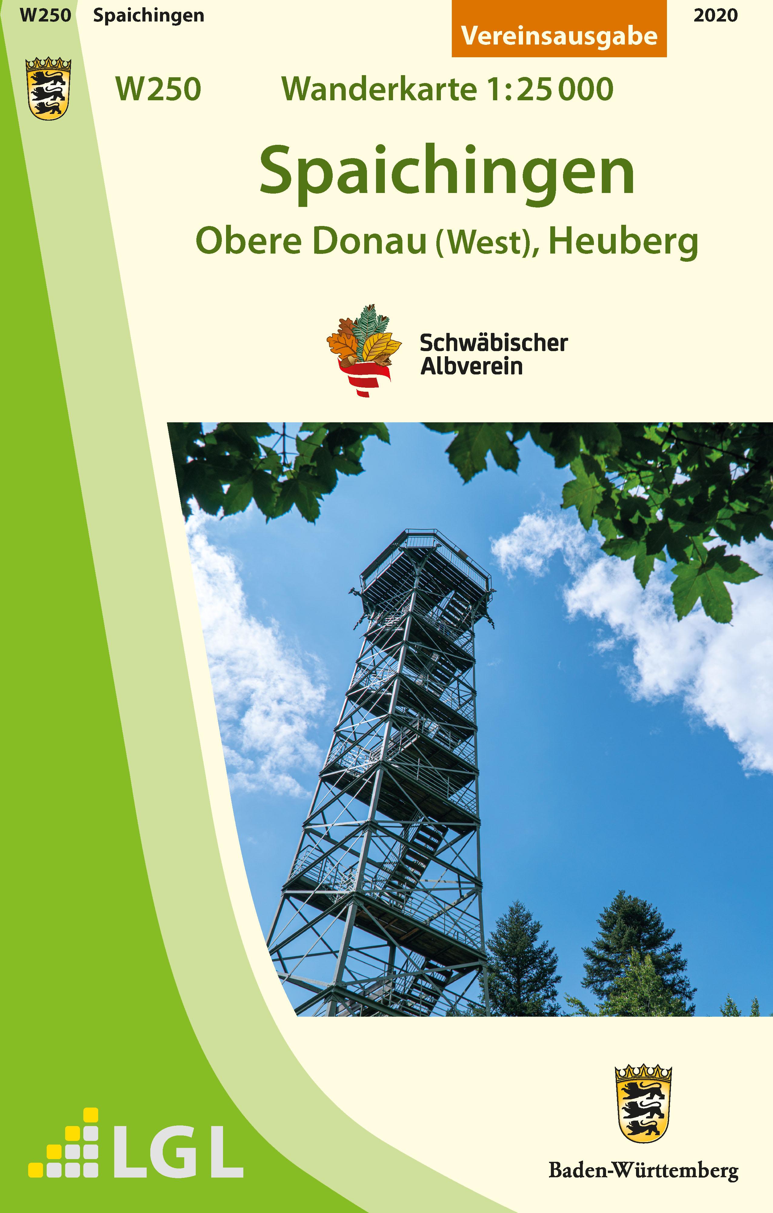 Spaichingen - Obere Donau (West), Heuberg. Wanderkarte 1:25.000