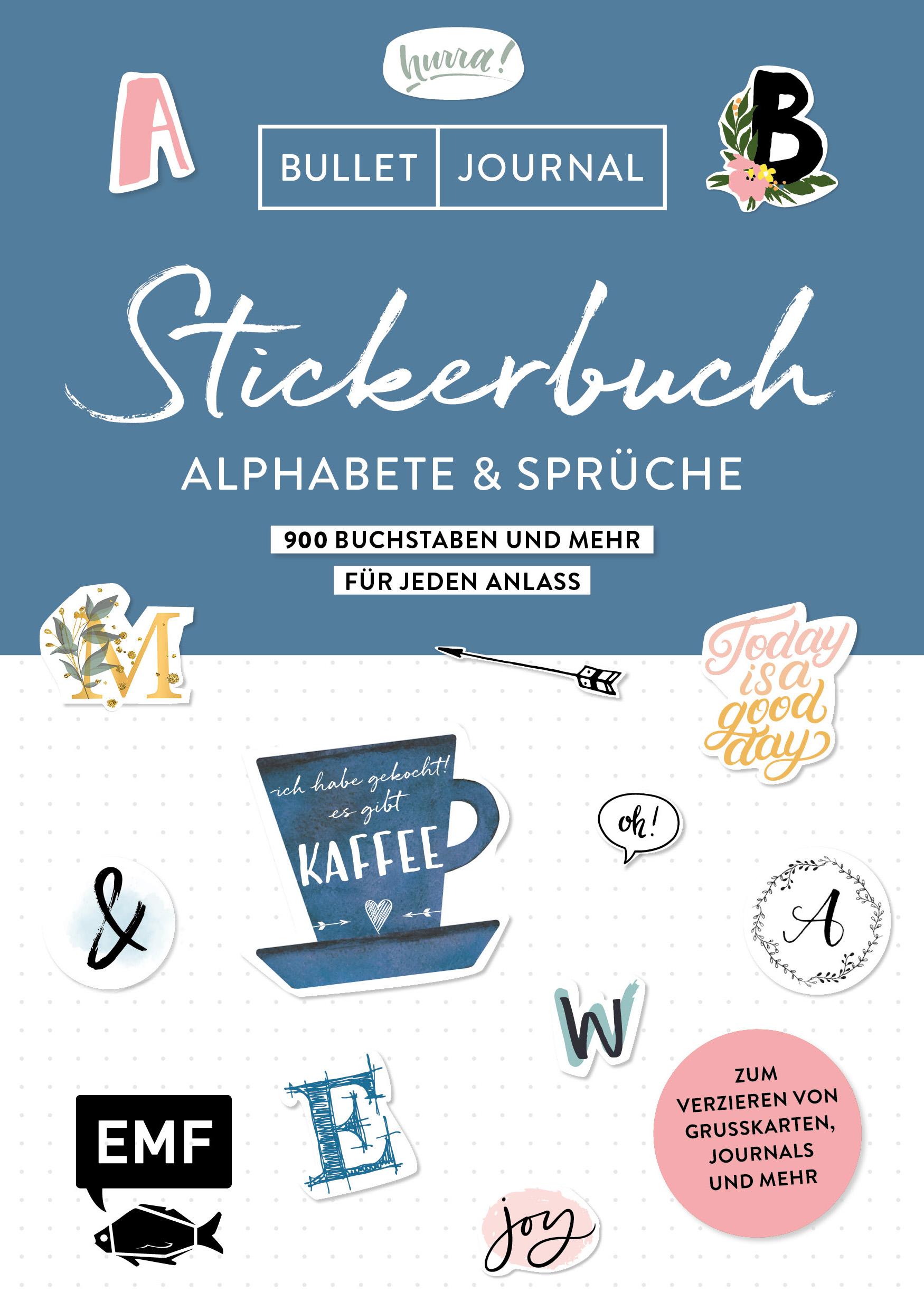 Bullet Journal - Stickerbuch Alphabete und Sprüche: 1000 Buchstaben und mehr für jeden Anlass