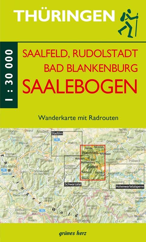 Saalfeld, Rudolstadt, Bad Blankenburg am Saalebogen 1 : 30 000 Wanderkarte