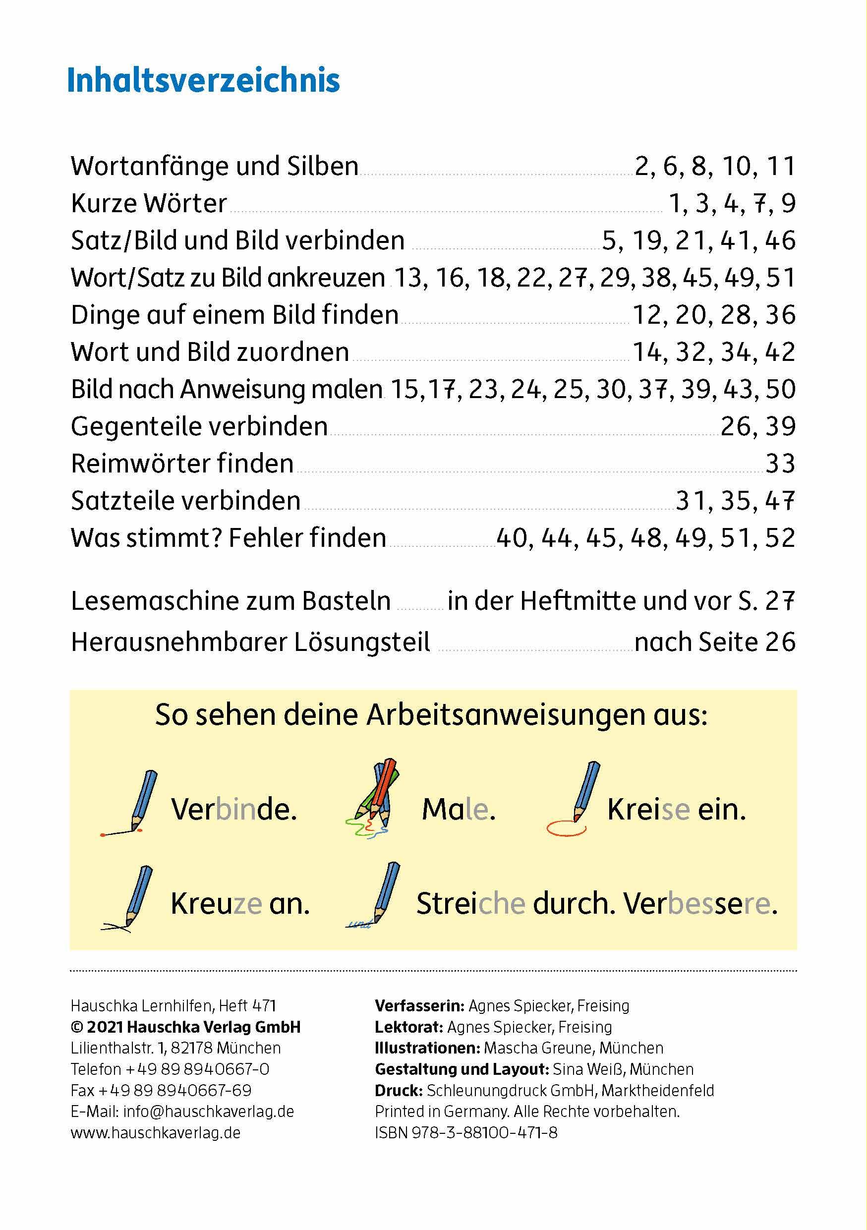 Mein Übungsheft Lesen 1. Klasse - Vom Wort zum Satz