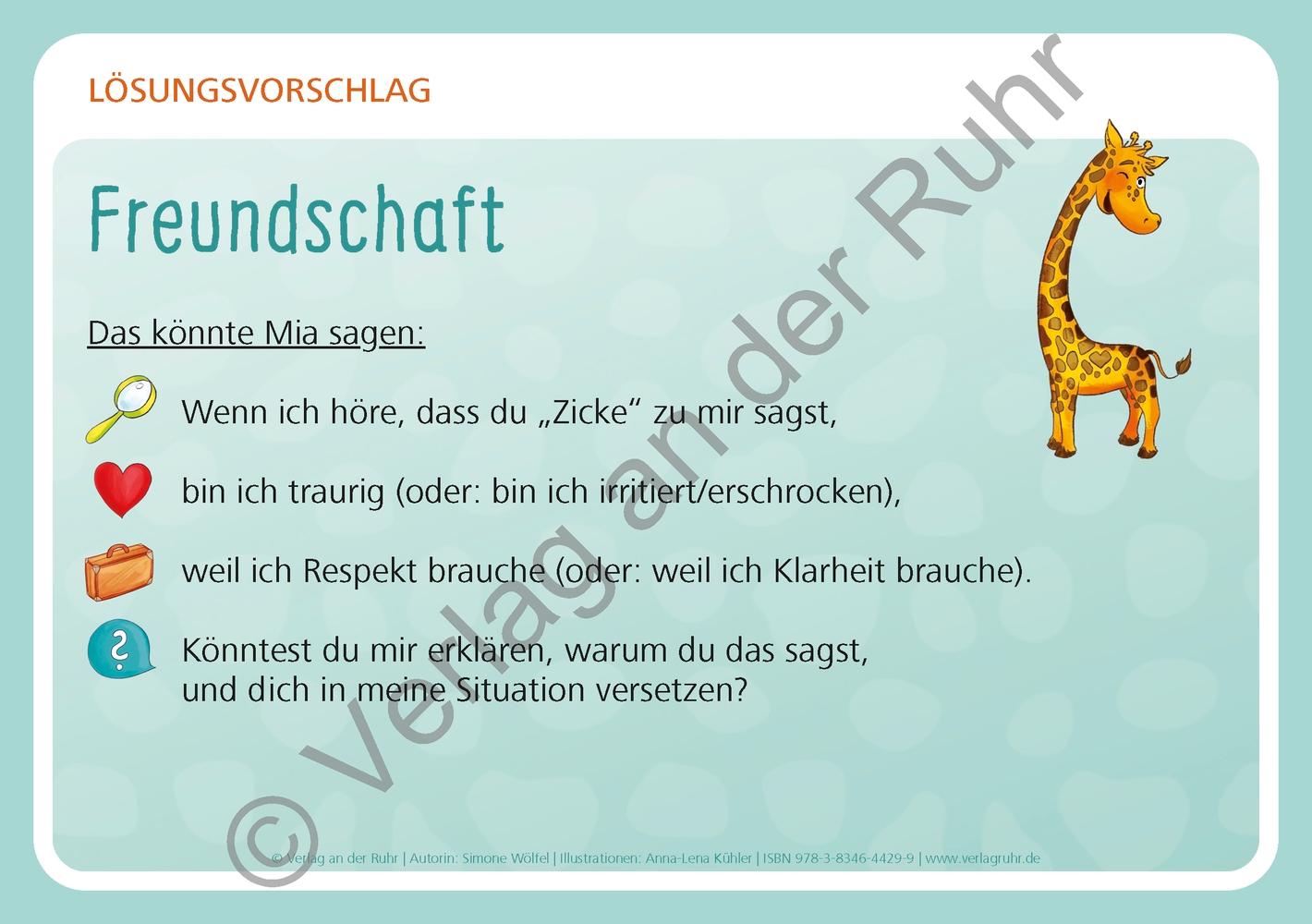 Unsere Giraffen-Kartei - Kinder üben selbstständig gewaltfreie Kommunikation mit der Giraffensprache