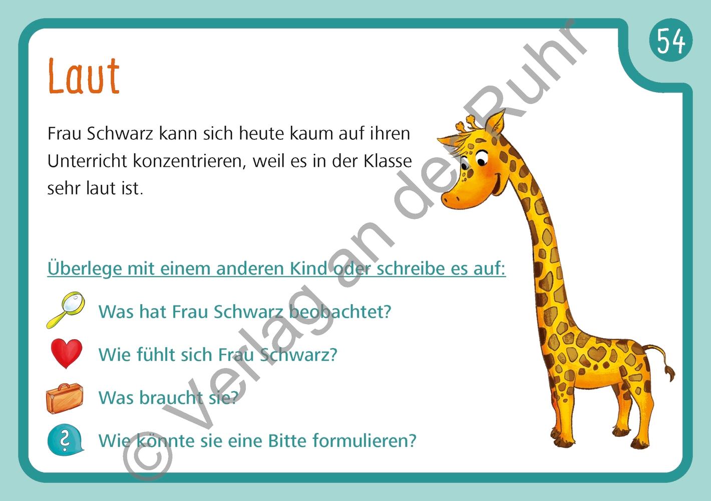 Unsere Giraffen-Kartei - Kinder üben selbstständig gewaltfreie Kommunikation mit der Giraffensprache