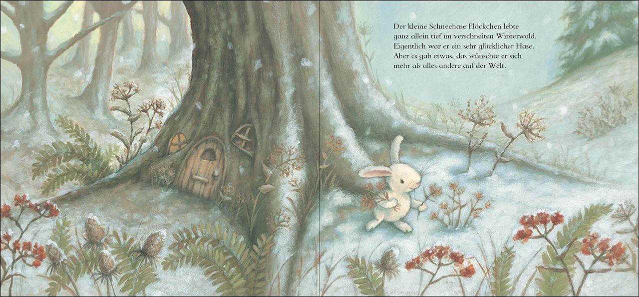 Der kleine Hase im Weihnachtswald