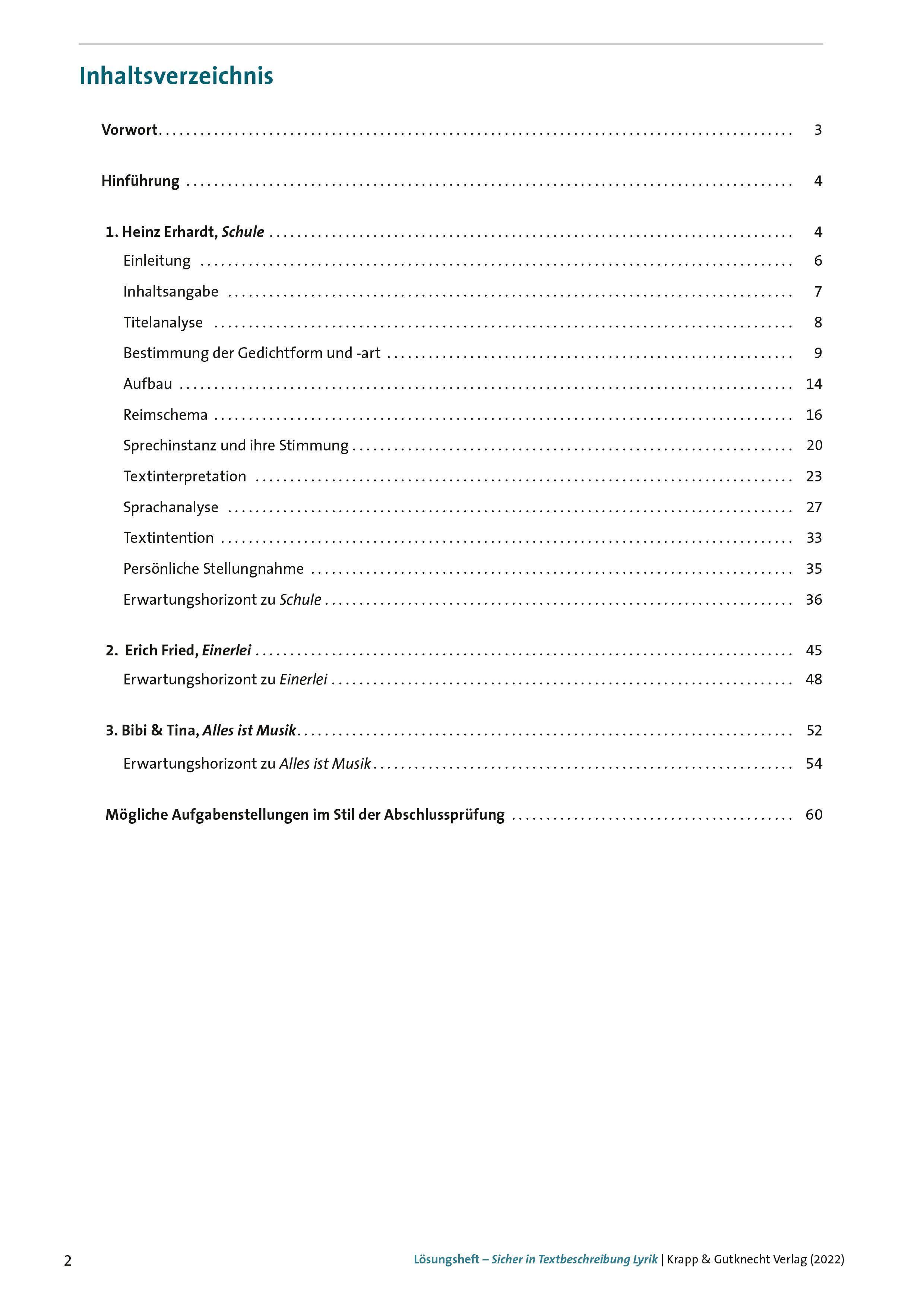 Sicher in Textbeschreibung Lyrik - Baden-Württemberg - Trainingsheft. Prüfungsvorbereitung Realschule Klasse 9 und 10