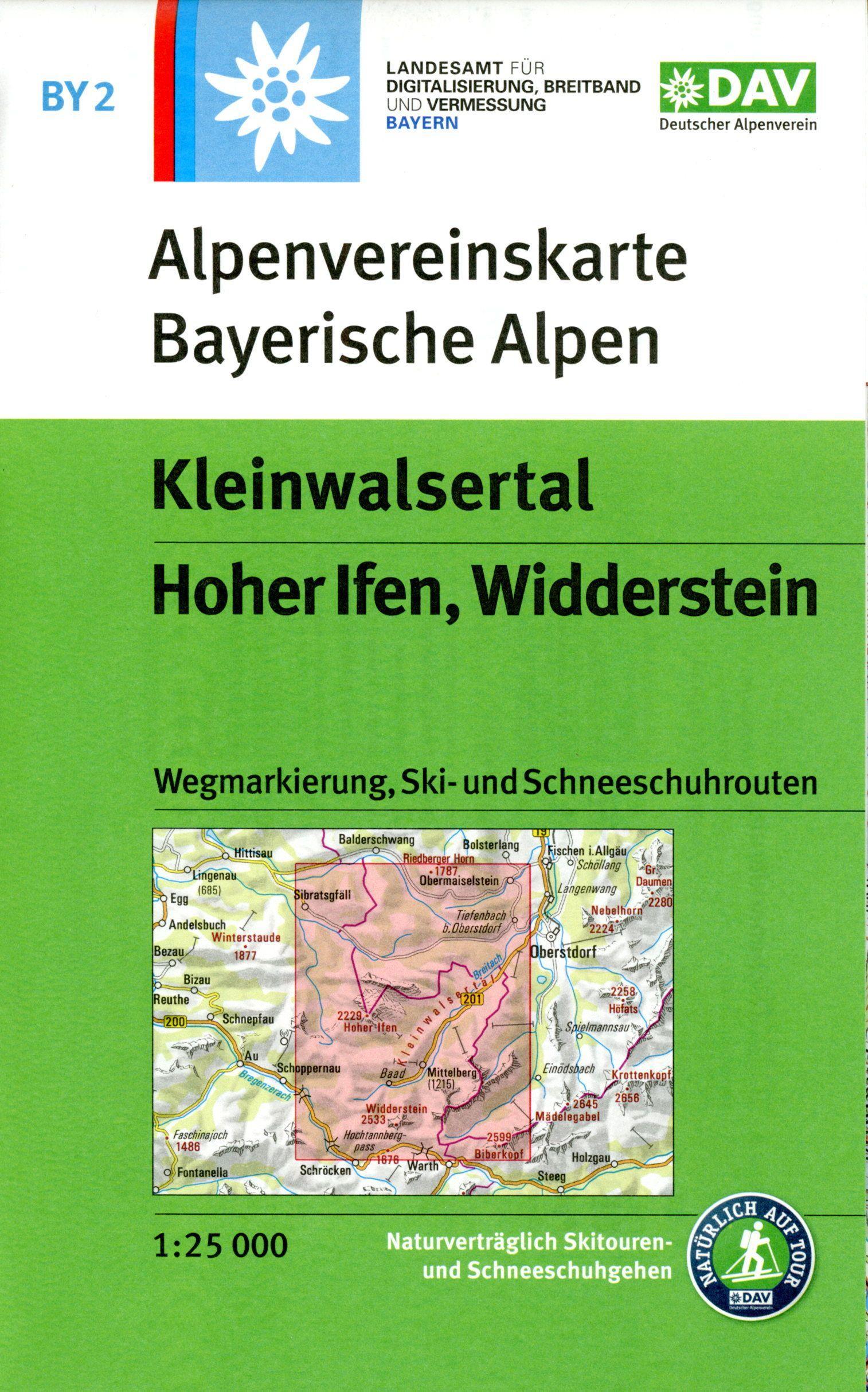 Kleinwalsertal, Hoher Ifen, Widderstein 1:25 000