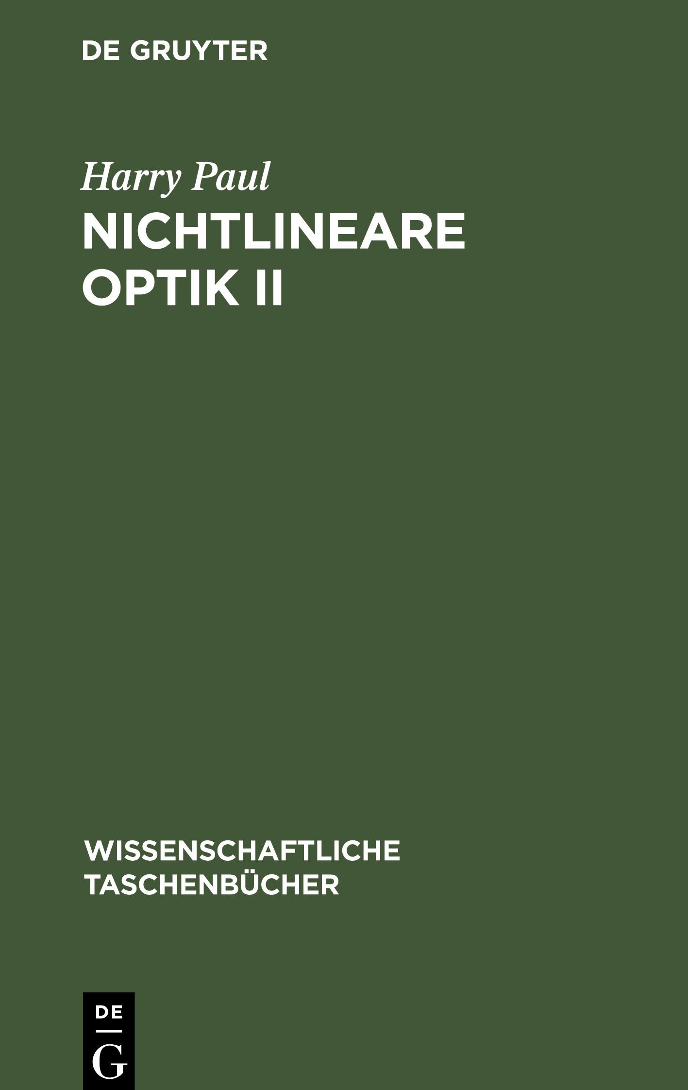 Nichtlineare Optik II