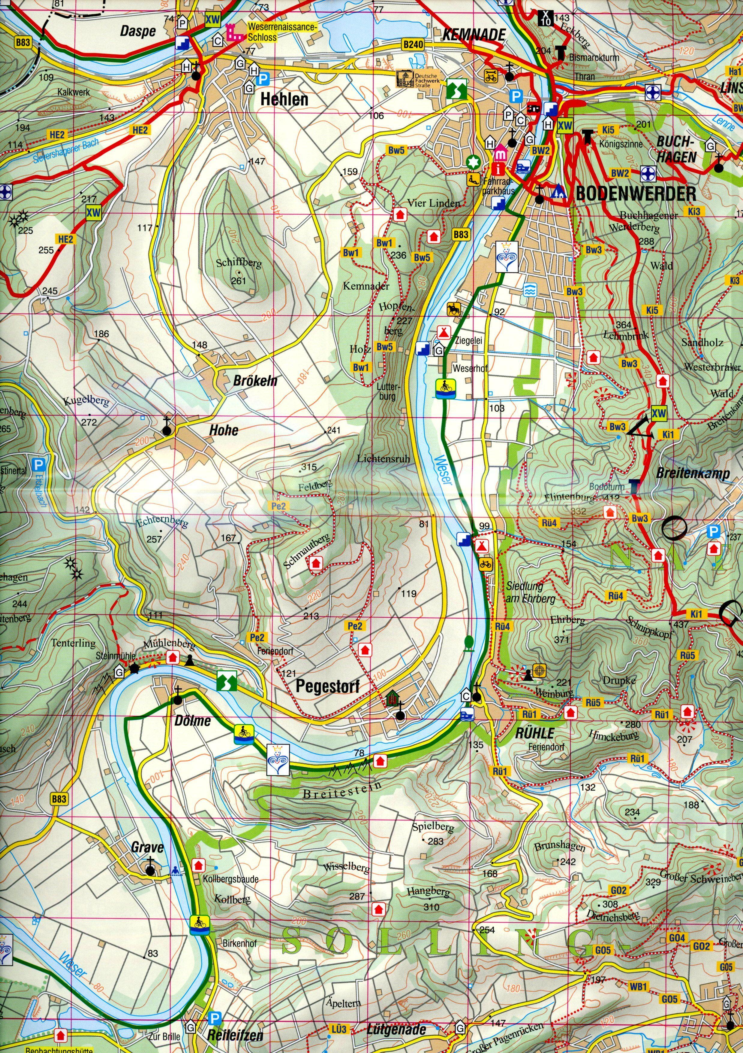 Oberes Wesertal 1:35 000