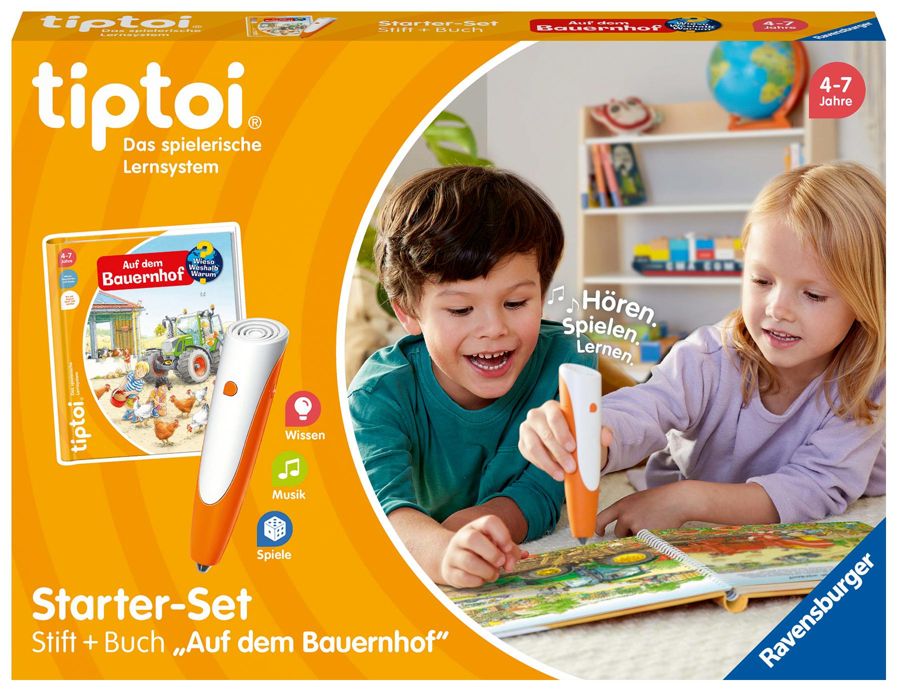 Ravensburger tiptoi Starter-Set 00114: Stift und Bauernhof-Buch - Lernsystem für Kinder ab 4 Jahren