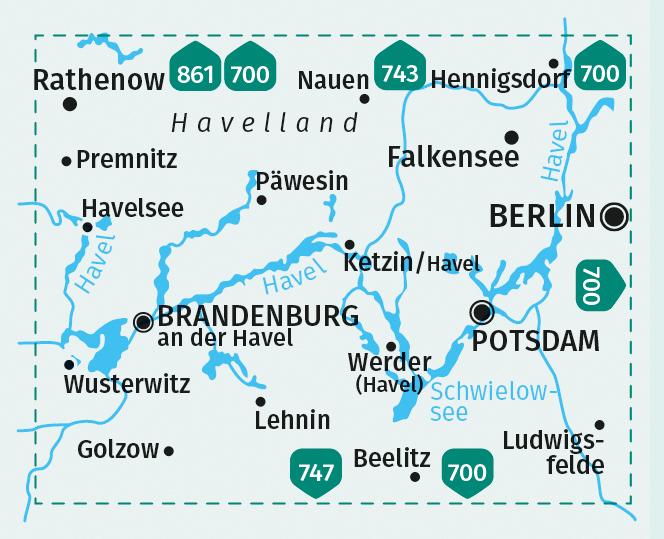 KOMPASS Wanderkarte 745 Havelland 1:50.000