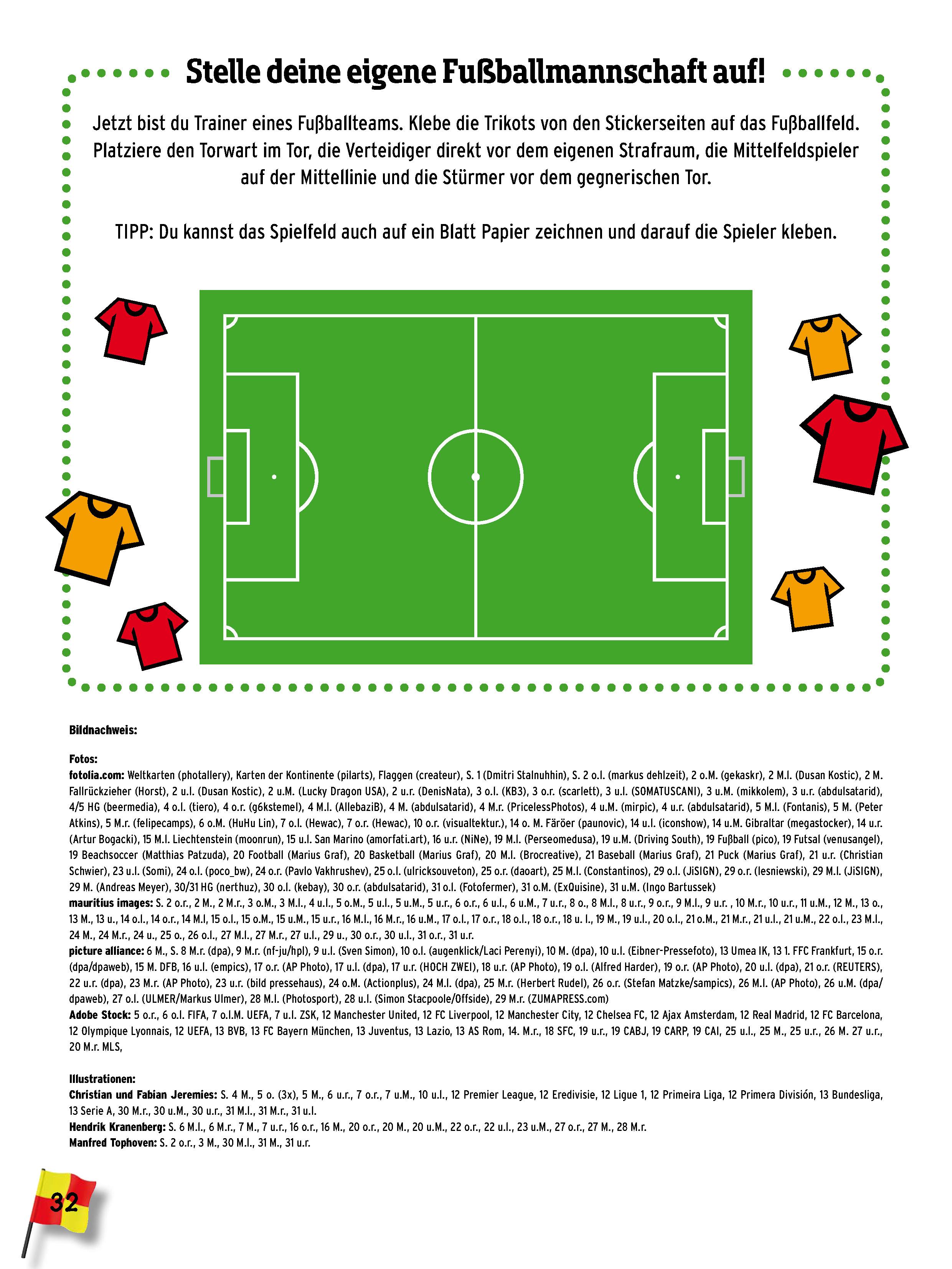 Fußball-Atlas. Mit über 250 Stickern