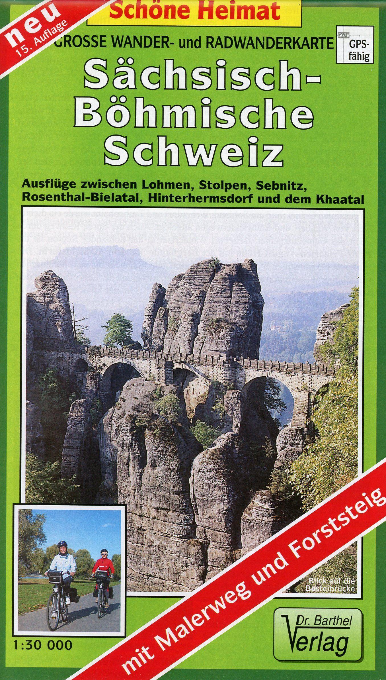 Große Wander- und Radwanderkarte Sächsisch-Böhmische Schweiz 1 : 30 000