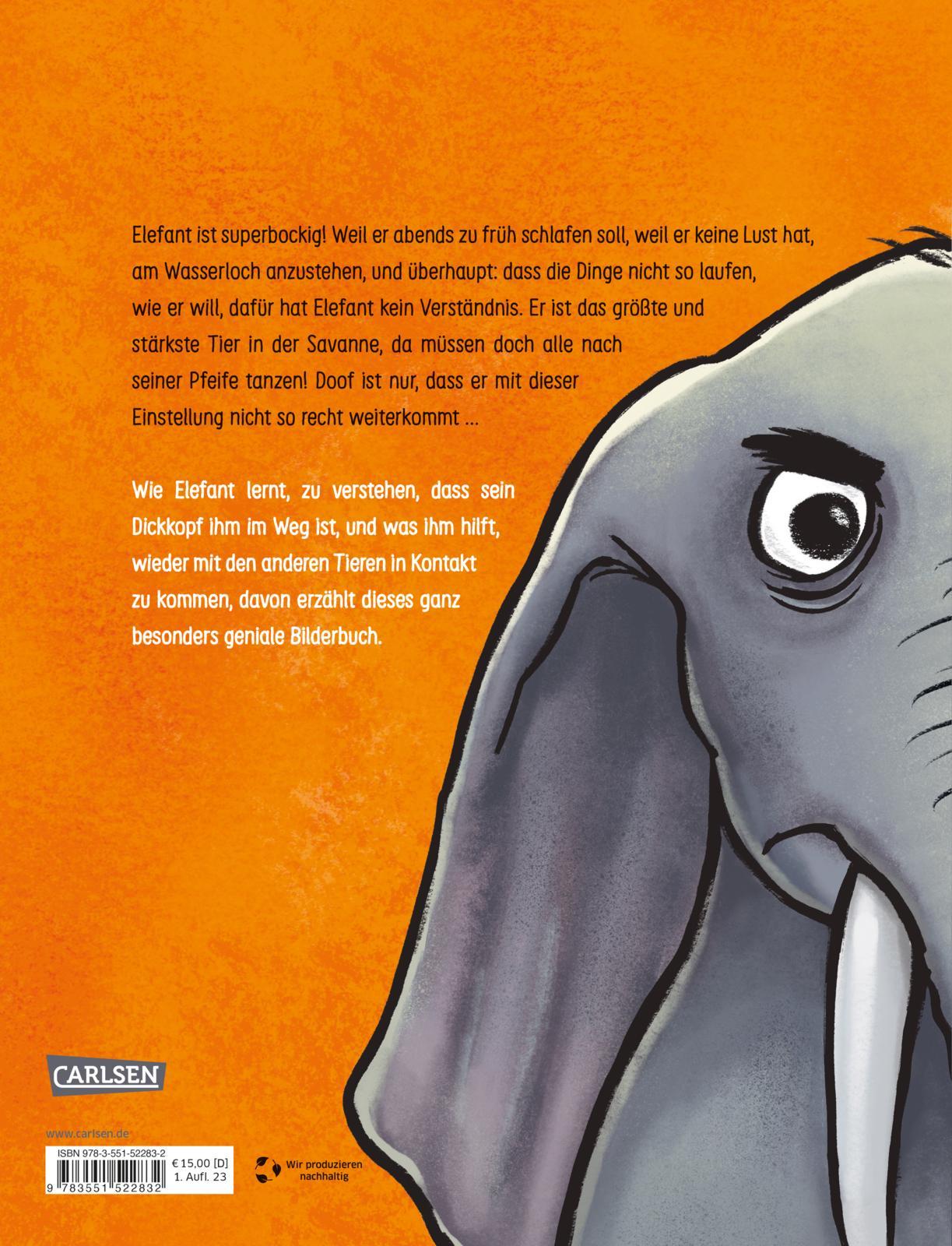 Elefant will durch die Wand