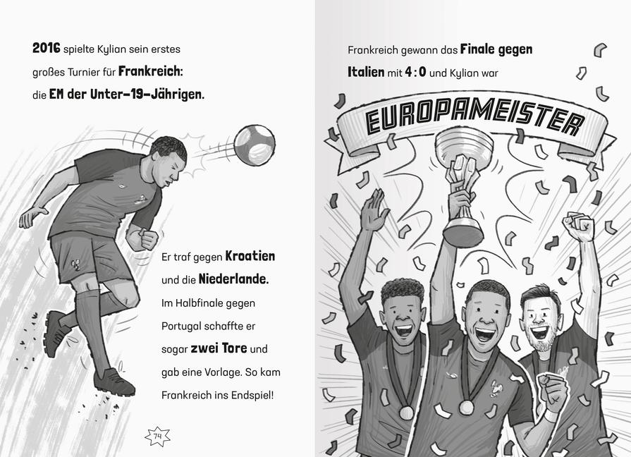 Fußball-Stars - Alles über Mbappé. Vom Fußball-Talent zum Megastar (Erstlesebuch ab 7 Jahren), Fußball-Geschenke für Jungs und Mädchen