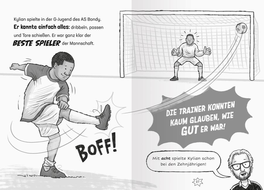 Fußball-Stars - Alles über Mbappé. Vom Fußball-Talent zum Megastar (Erstlesebuch ab 7 Jahren), Fußball-Geschenke für Jungs und Mädchen