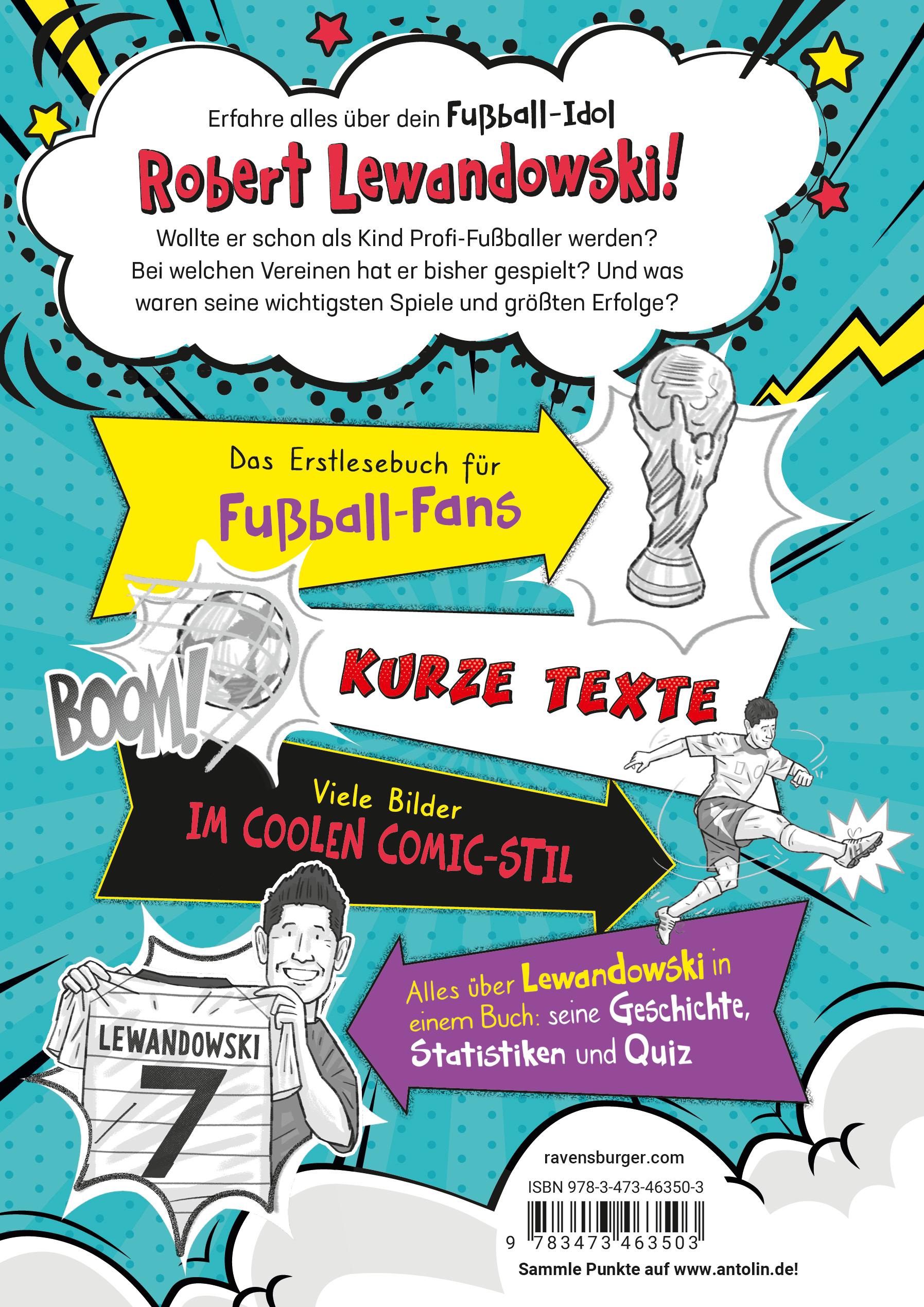 Fußball-Stars - Lewandowski. Vom Fußball-Talent zum Megastar (Erstlesebuch ab 7 Jahren), Fußball-Geschenke für Jungs und Mädchen