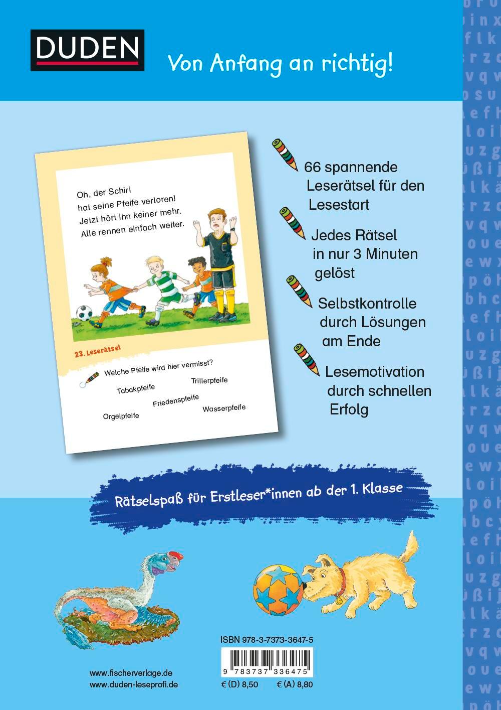 Duden Leseprofi - Coole Leserätsel zum Schulstart - Dinos und Fußball, 1. Klasse