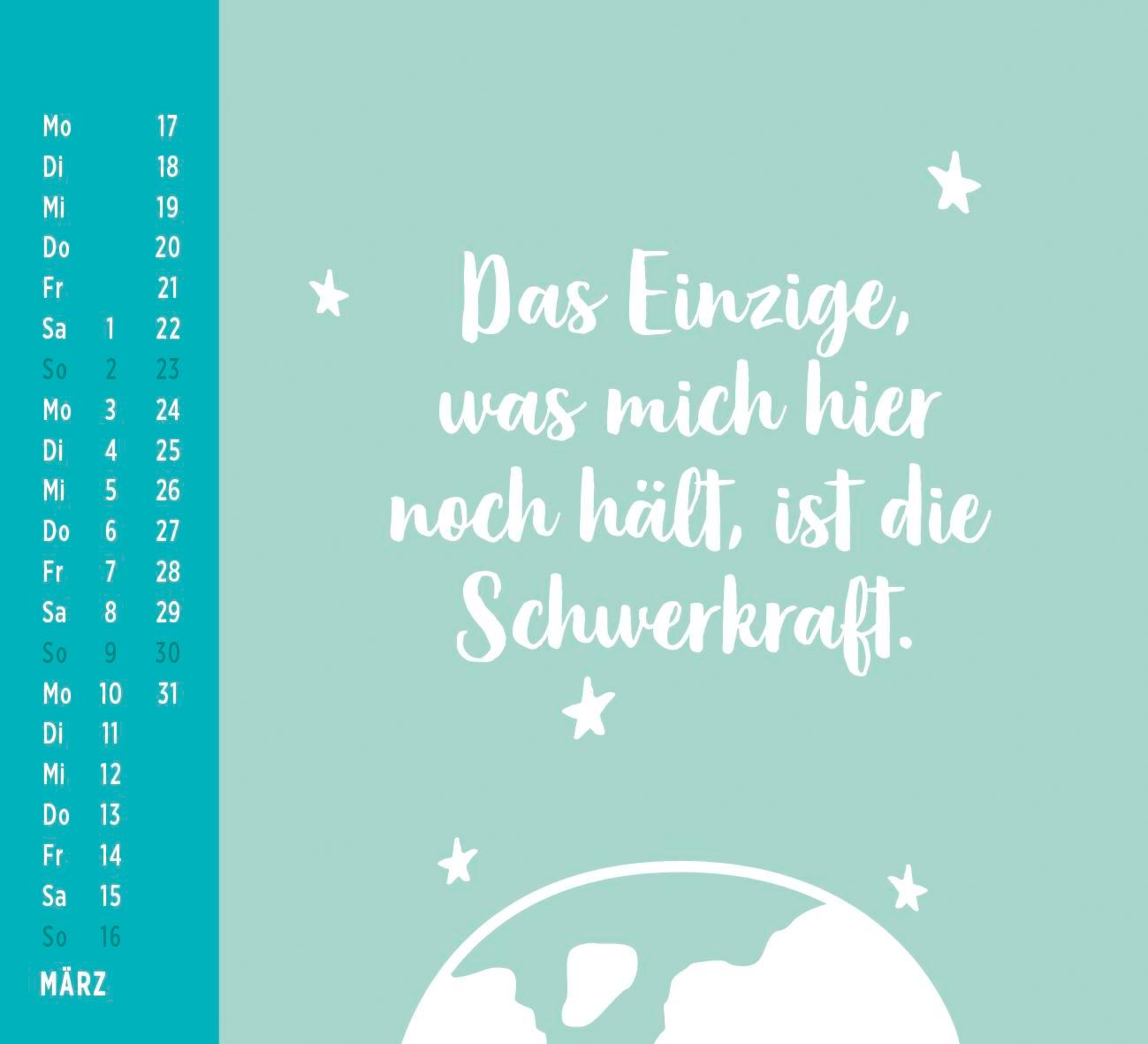 Mini-Kalender 2025: Zu früh, zu kalt, zu Montag