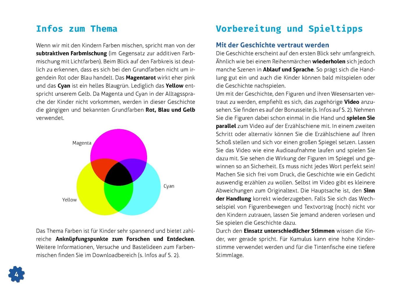 Die kleine Wolke und die Regenbogen-Tintenfische. Erzählschienen-Figurenset