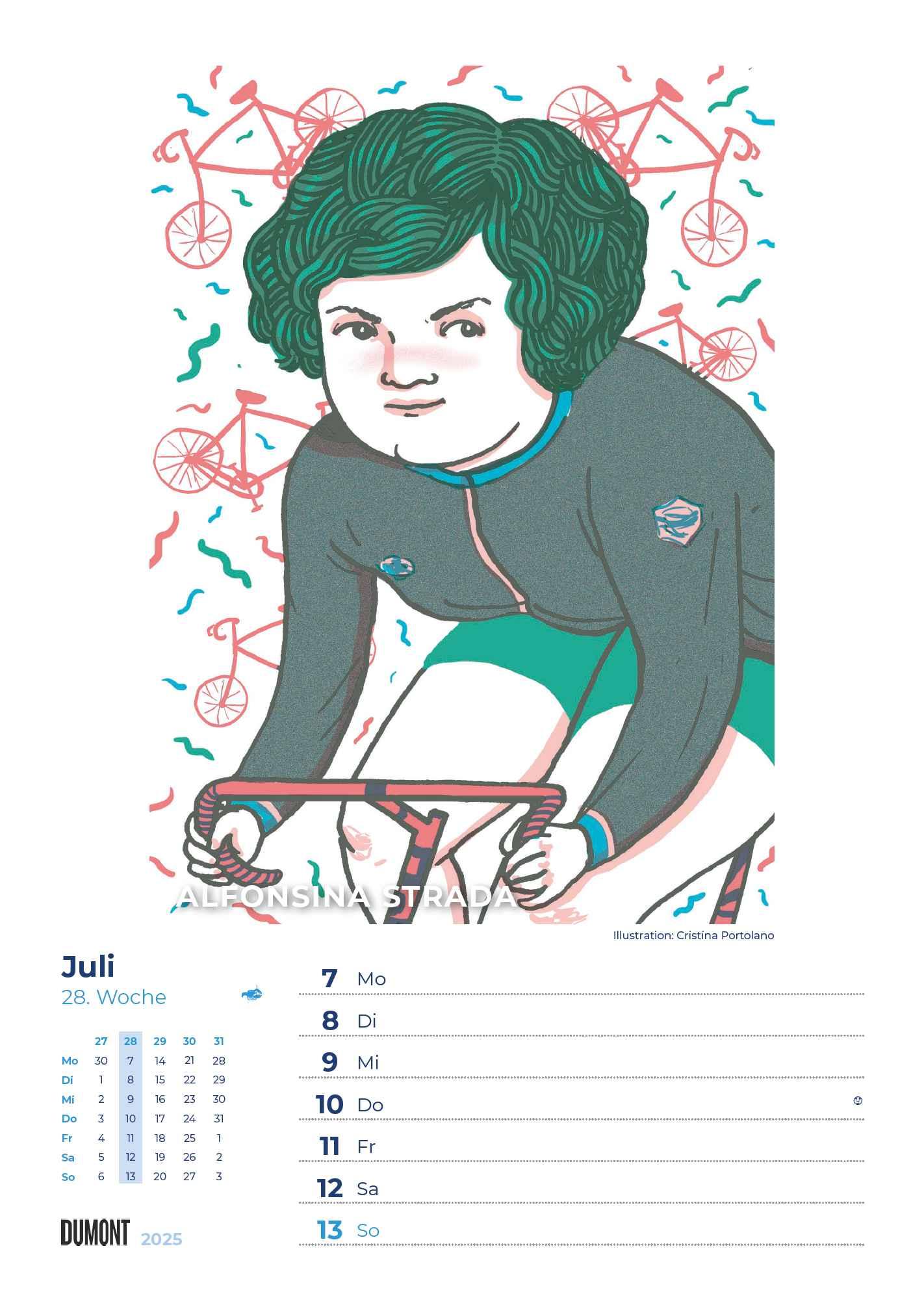 Starke Frauen Wochenkalender 2025 - Rebel Girls -  Porträts und Biografien auf 53 Wochenblättern - Format 21,0 x 29,7 cm - Spiralbindung