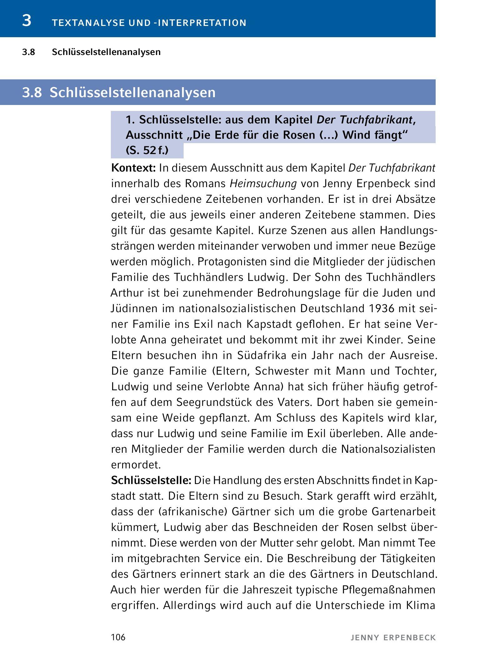 Heimsuchung von Jenny  Erpenbeck - Textanalyse und Interpretation