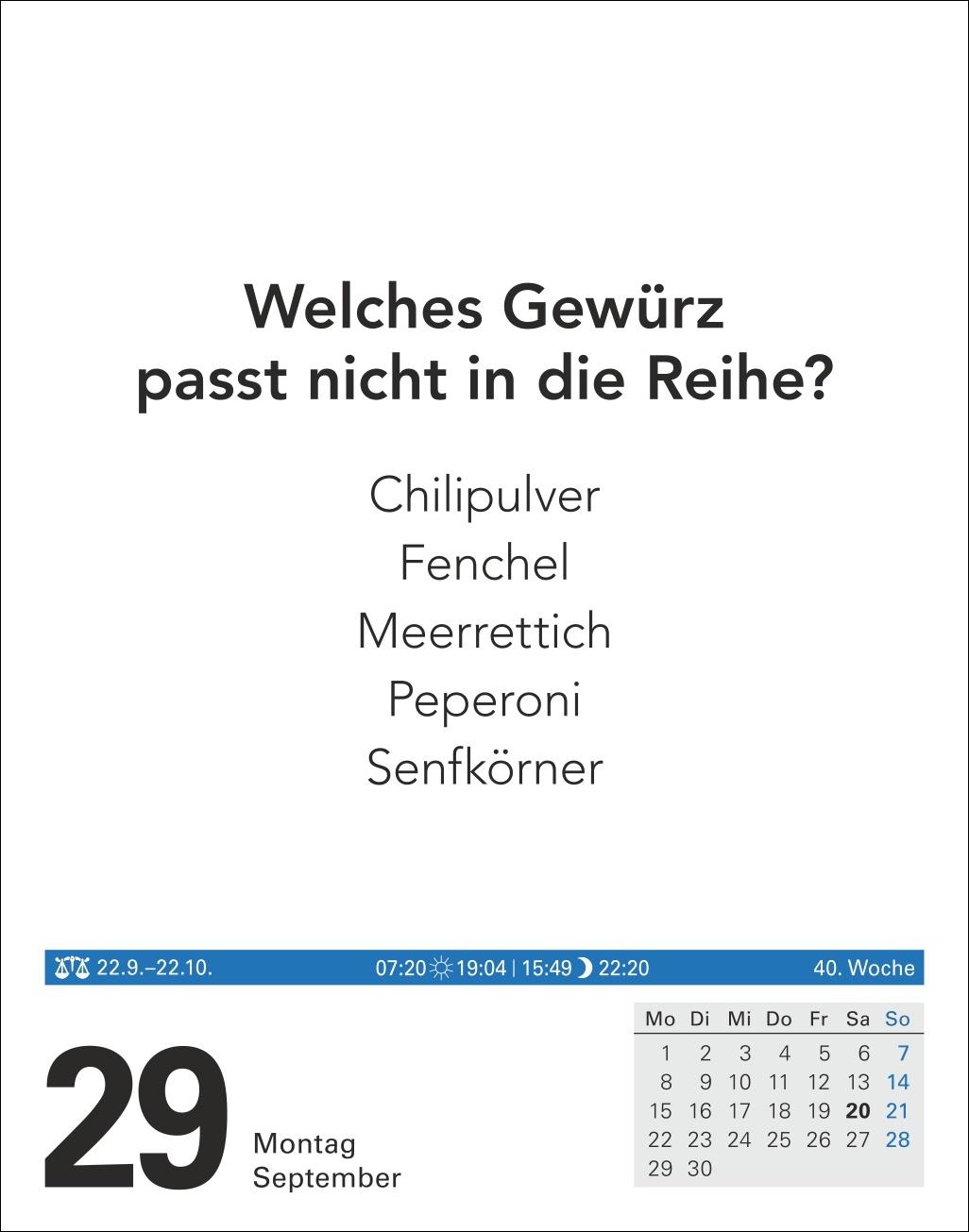 Wissen Tagesabreißkalender 2025 - Quizfragen aus Geschichte, Politik, Kultur, Technik und Sport