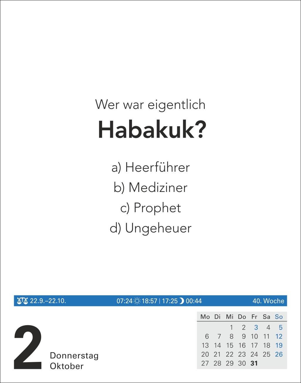 Wissen Tagesabreißkalender 2025 - Quizfragen aus Geschichte, Politik, Kultur, Technik und Sport