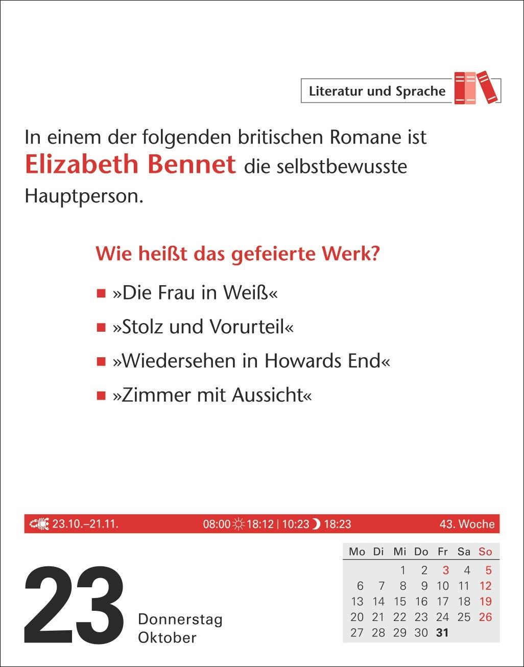 Duden Allgemeinbildung Tagesabreißkalender 2025 - Wissen und Quizzen