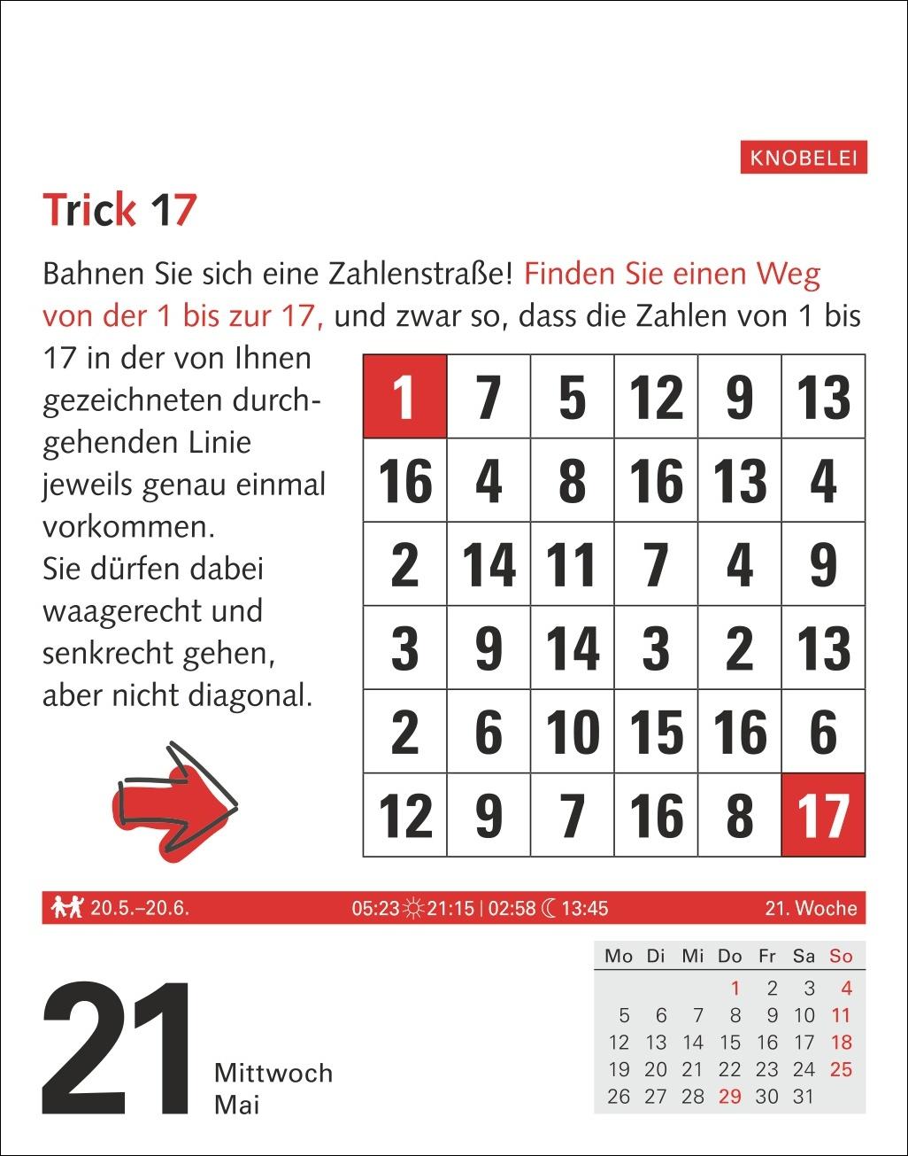 Meyers Grips-Gymnastik Tagesabreißkalender 2025 - Das tägliche 5-Minuten-Training für Gedächtnis, schnelles Denken, Konzentration, Kreativität