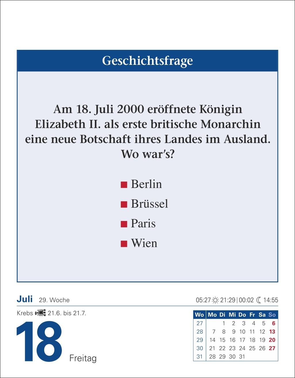 Abenteuer Geschichte Tagesabreißkalender 2025 - Menschen, Ereignisse, Epochen - von den Anfängen bis heute