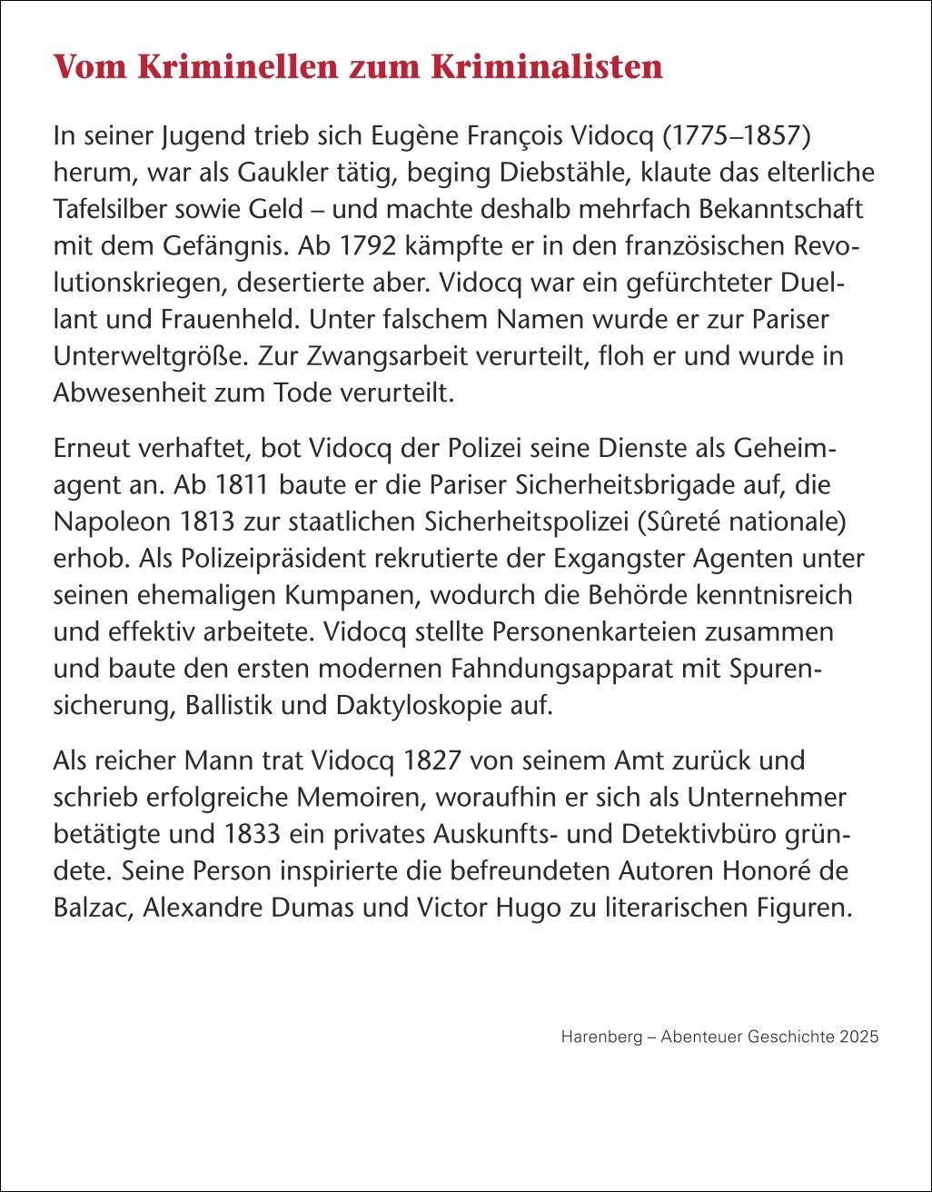 Abenteuer Geschichte Tagesabreißkalender 2025 - Menschen, Ereignisse, Epochen - von den Anfängen bis heute