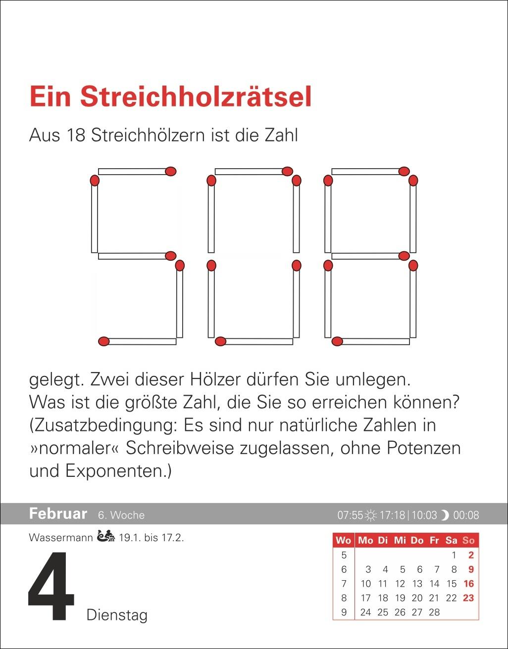 Der Mathematik-Kalender Tagesabreißkalender 2025 - Nachts teile ich heimlich durch Null