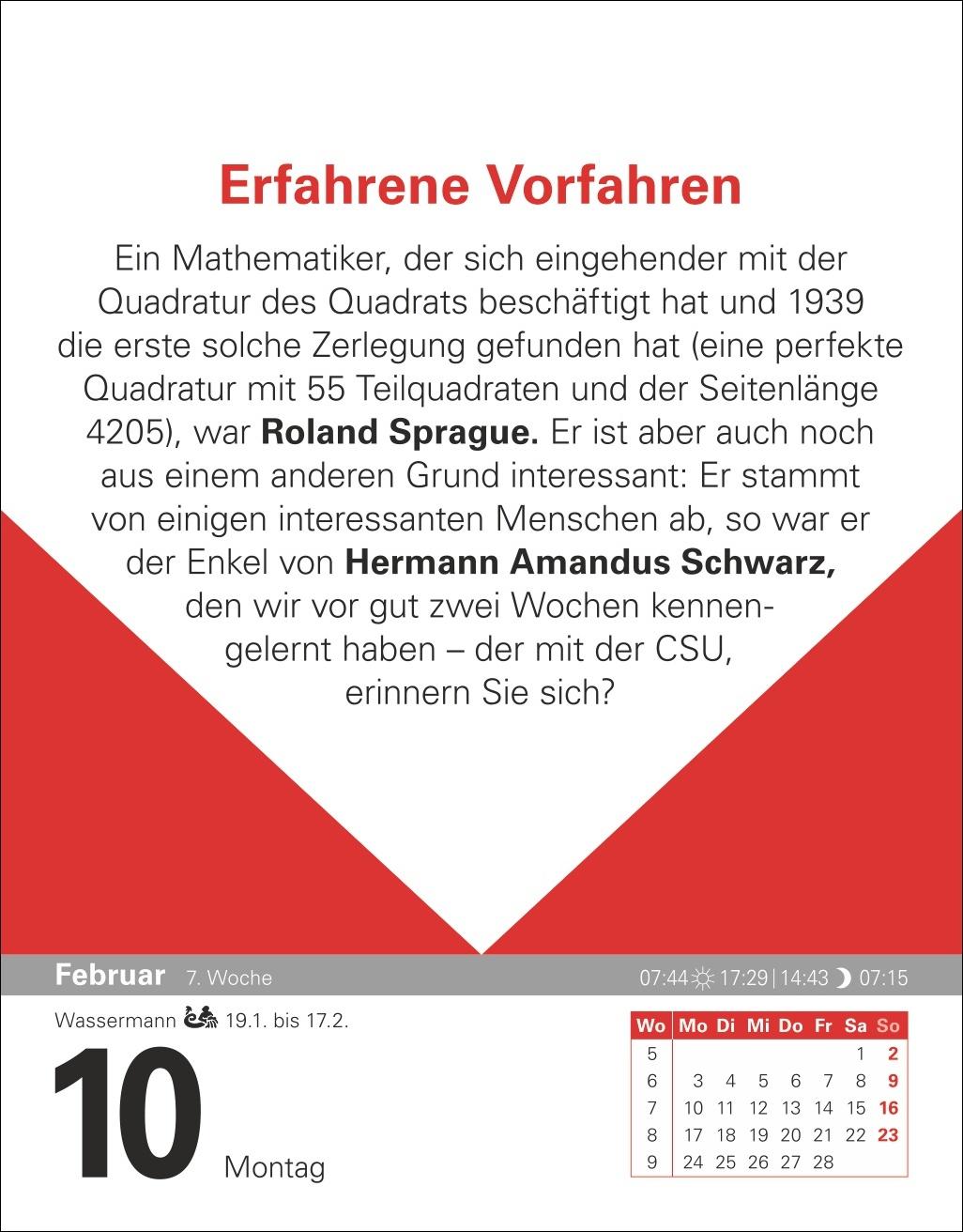 Der Mathematik-Kalender Tagesabreißkalender 2025 - Nachts teile ich heimlich durch Null