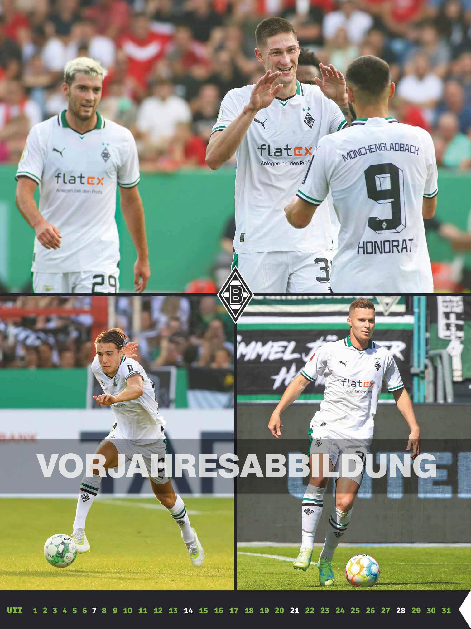 Borussia Mönchengladbach 2025 - Wandkalender XL - Fußballkalender - Fankalender - 48x64 - Sport