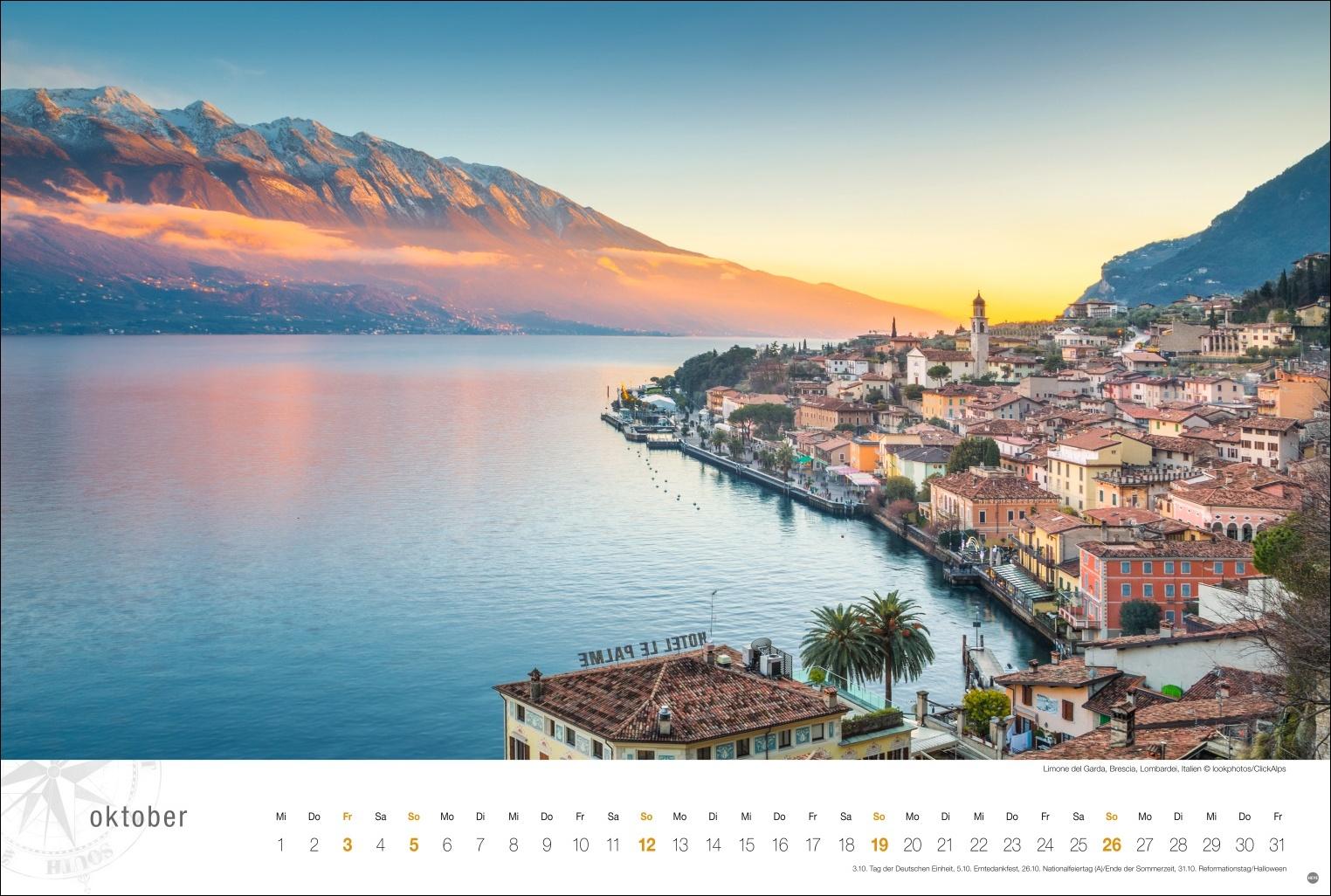 Gardasee Globetrotter Kalender 2025 - Von romantischen Buchten und malerischen Orten