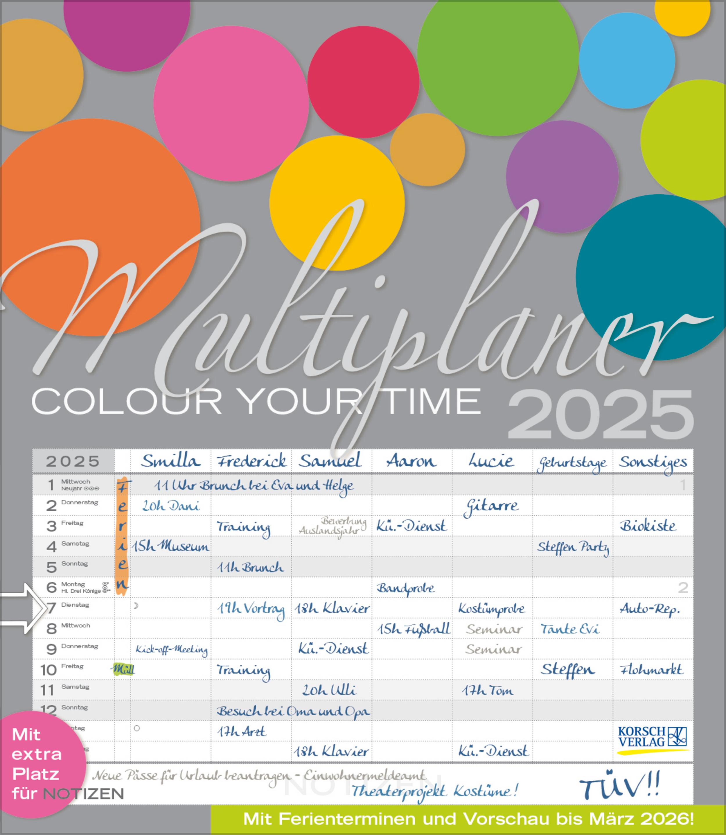 Multiplaner - Colour your time 2025