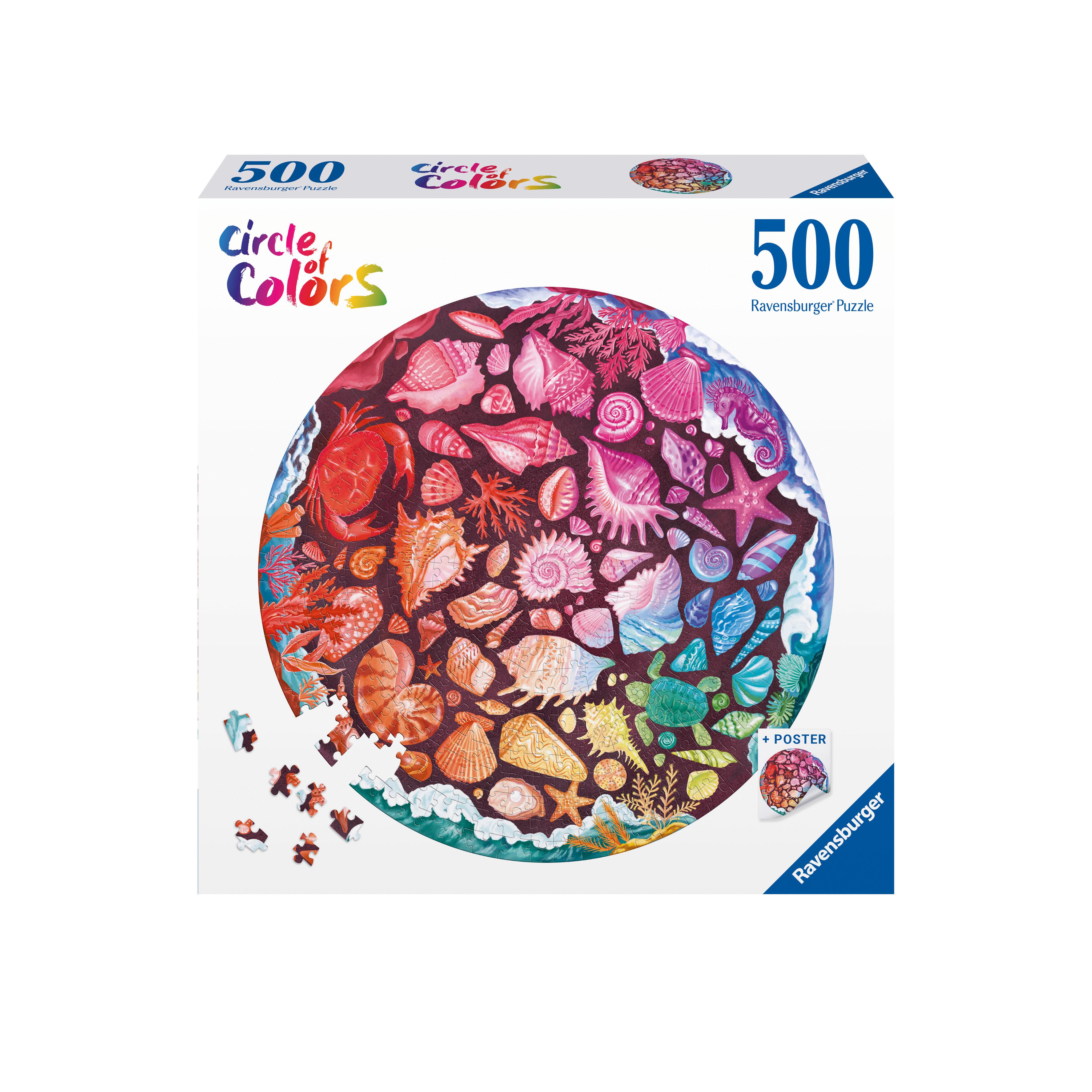 Ravensburger - Puzzle für Erwachsene - Rundes Puzzle mit 500 Teilen - Geeignet ab 12 Jahren - Muscheln (Farbkreis) - Puzzle Made in Europe - 12000823