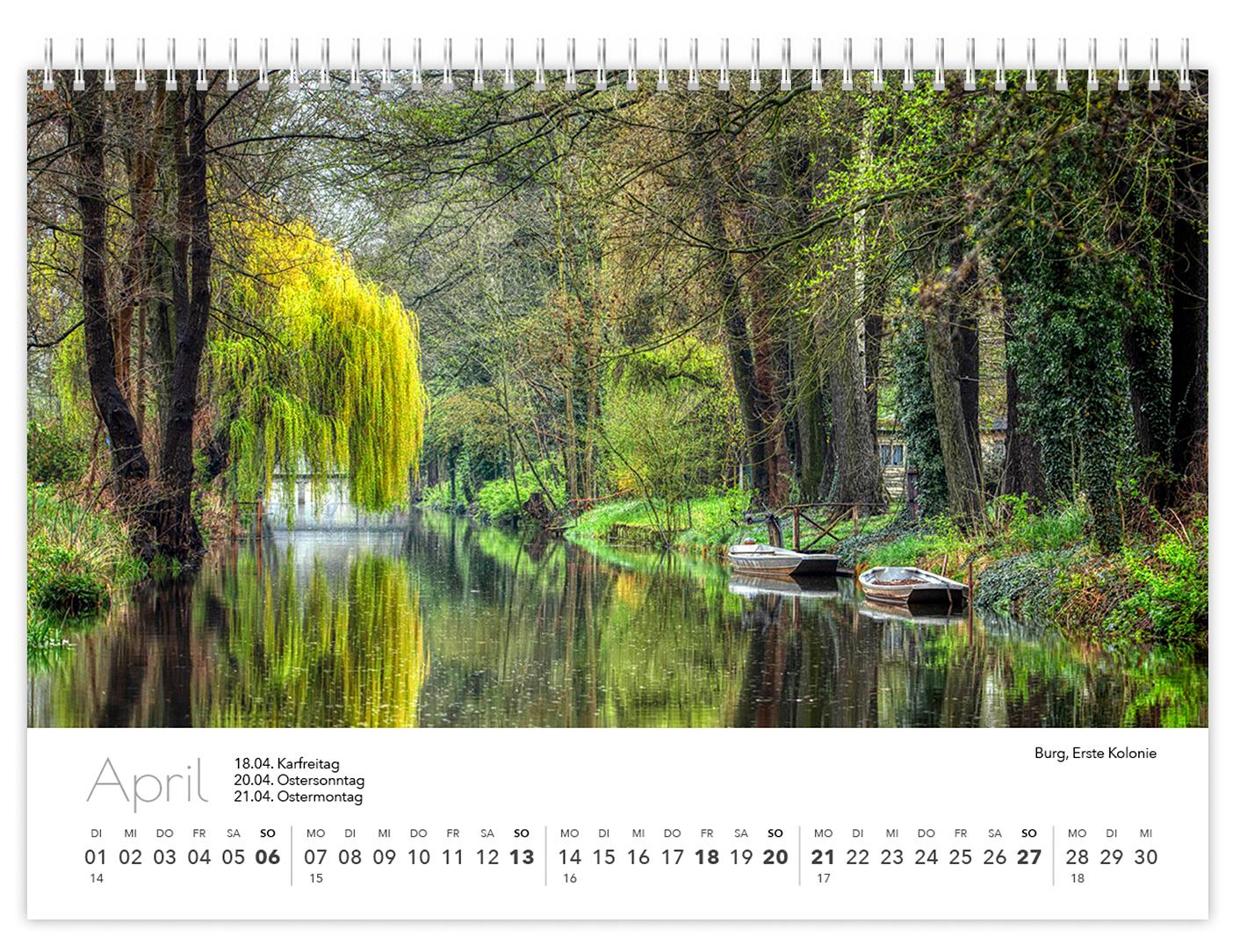 Kalender Spreewald kompakt - Peter Becker 2025